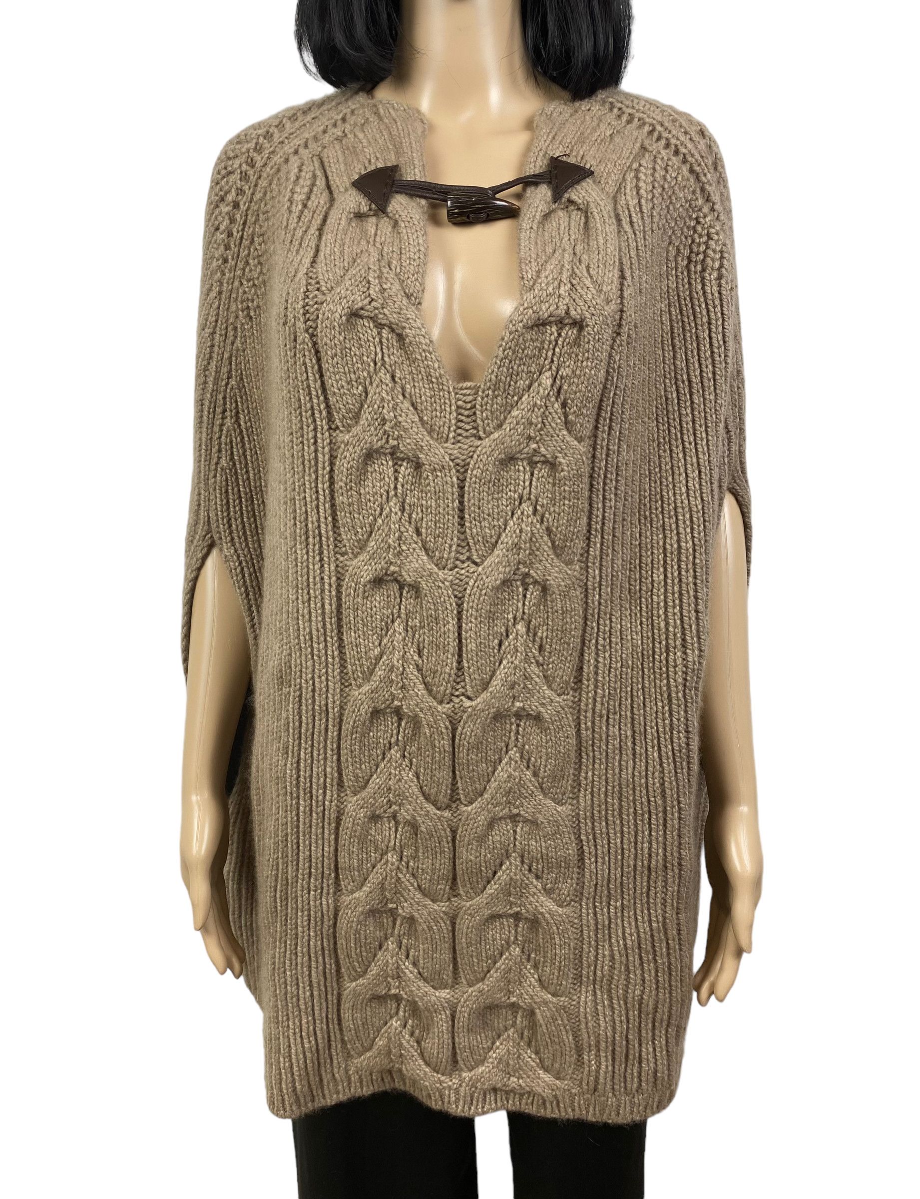 Designer fogal poncho jacket 100% cashmere size M Size M / US 6-8 / IT 42-44 - 2 Thumbnail