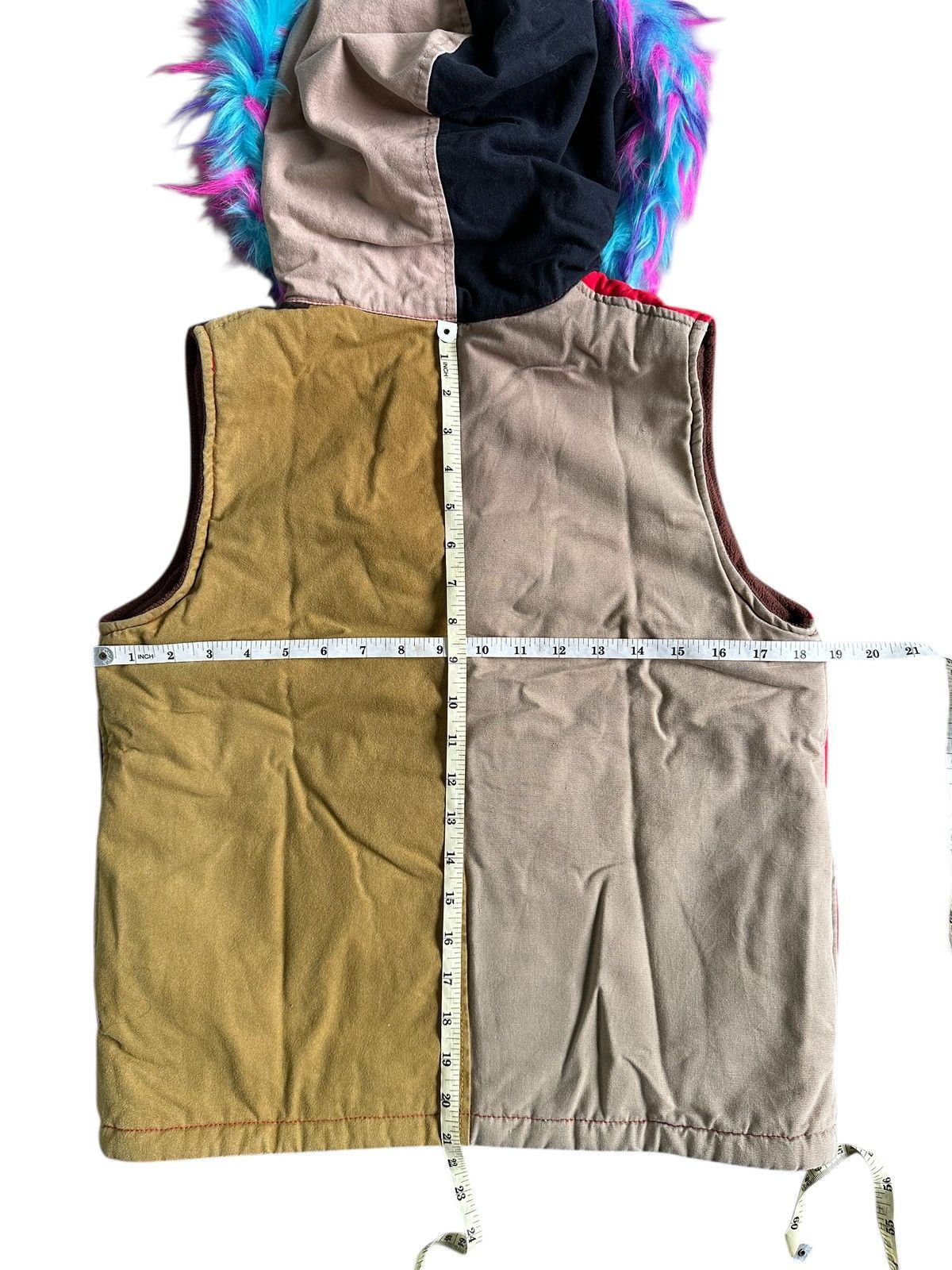Le Grande Bleu (L.G.B.) OLD BETTY’S COLOUR BLOCK VEST FUR ZIP HOODIE IFSIX LGB STYLE Size US M / EU 48-50 / 2 - 6 Thumbnail