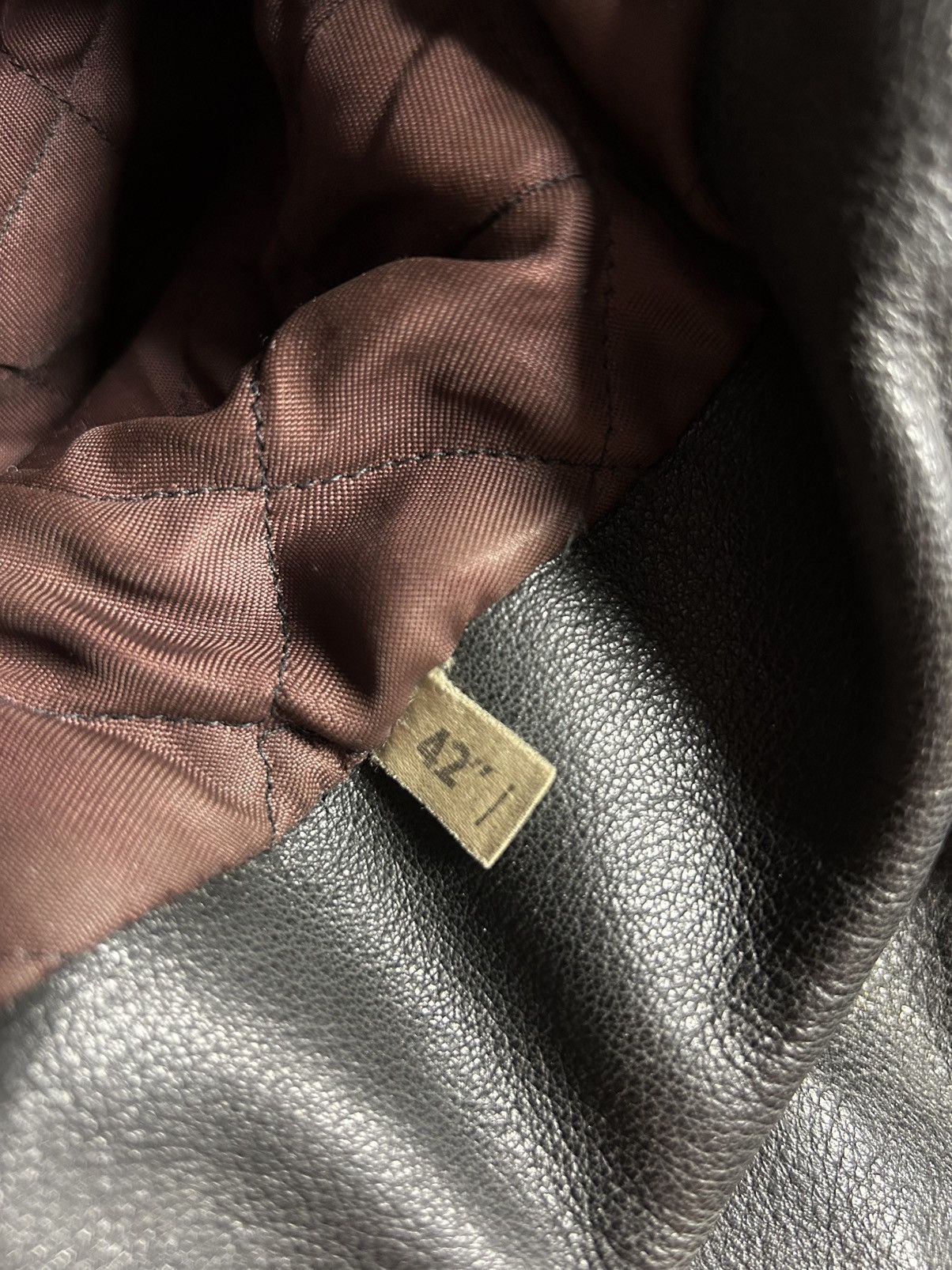 Leather × Vintage Vintage Burton Leather Jacket Avant Garde Rare Brown Size US XL / EU 56 / 4 - 4 Thumbnail