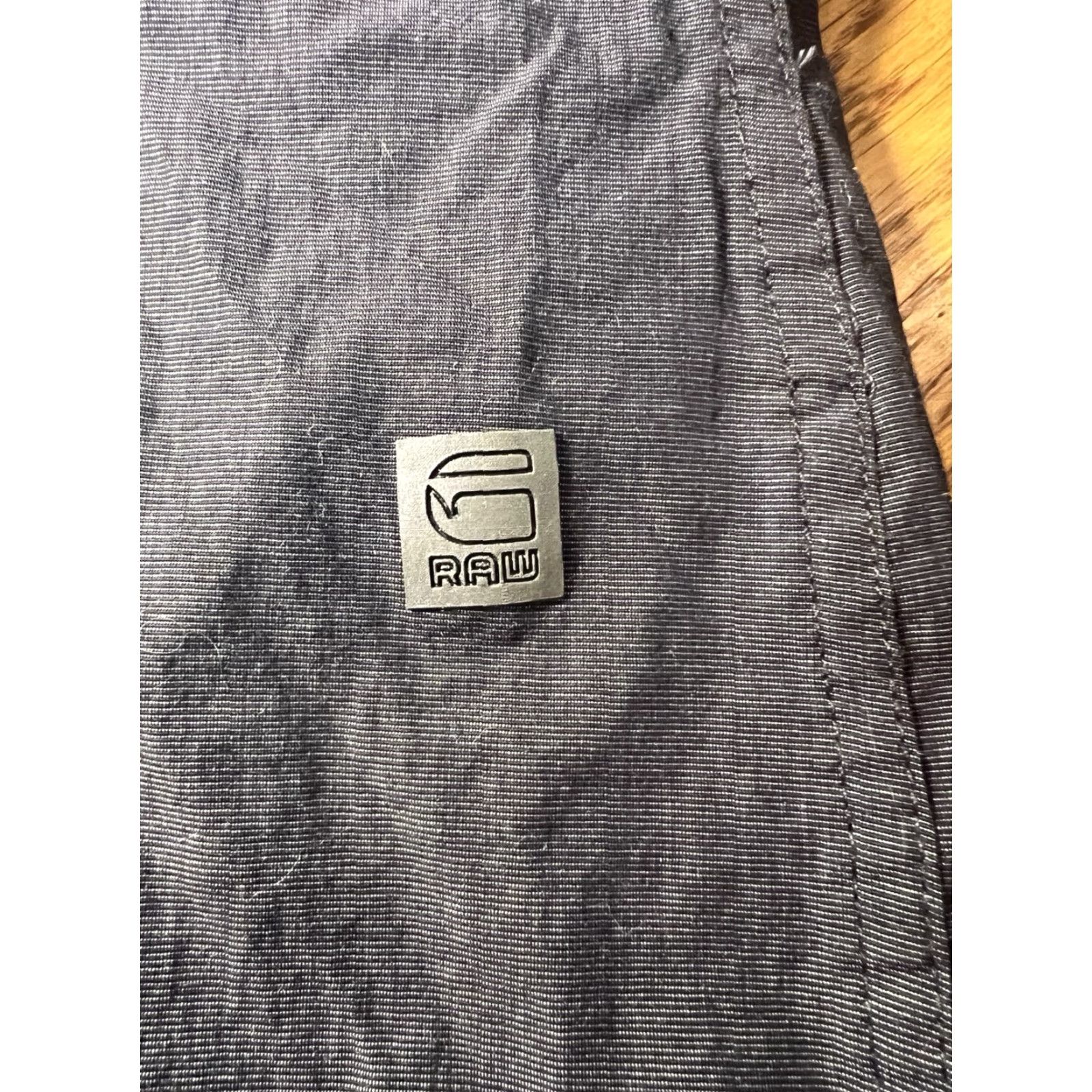 Vintage G Star Raw Men Button-Up Shirt Long Sleeve Black L Slim Fit Cotton Lyocell Elastane Woven Pockets Zipper Button-Down Collar Casual Black L Mens Size US L / EU 52-54 / 3 - 3 Thumbnail