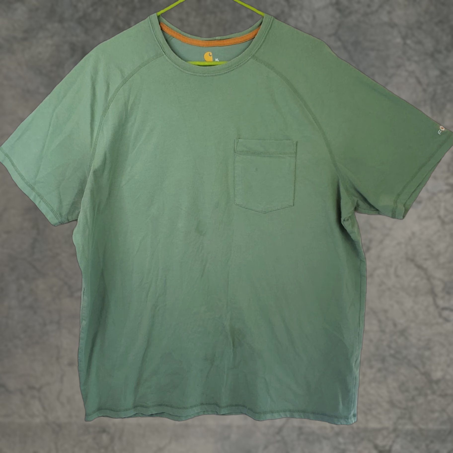 Carhartt Carhartt Force Mens XL Tee Shirt Pocket Crew Neck Short Sleeve Green Size US XL / EU 56 / 4 - 1 Thumbnail