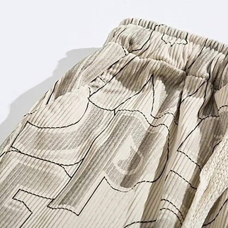 Japanese Brand × Vintage Punk rock Abstract Alphabet Print Drawstring Wide Leg Pants Size US 31 - 5 Thumbnail