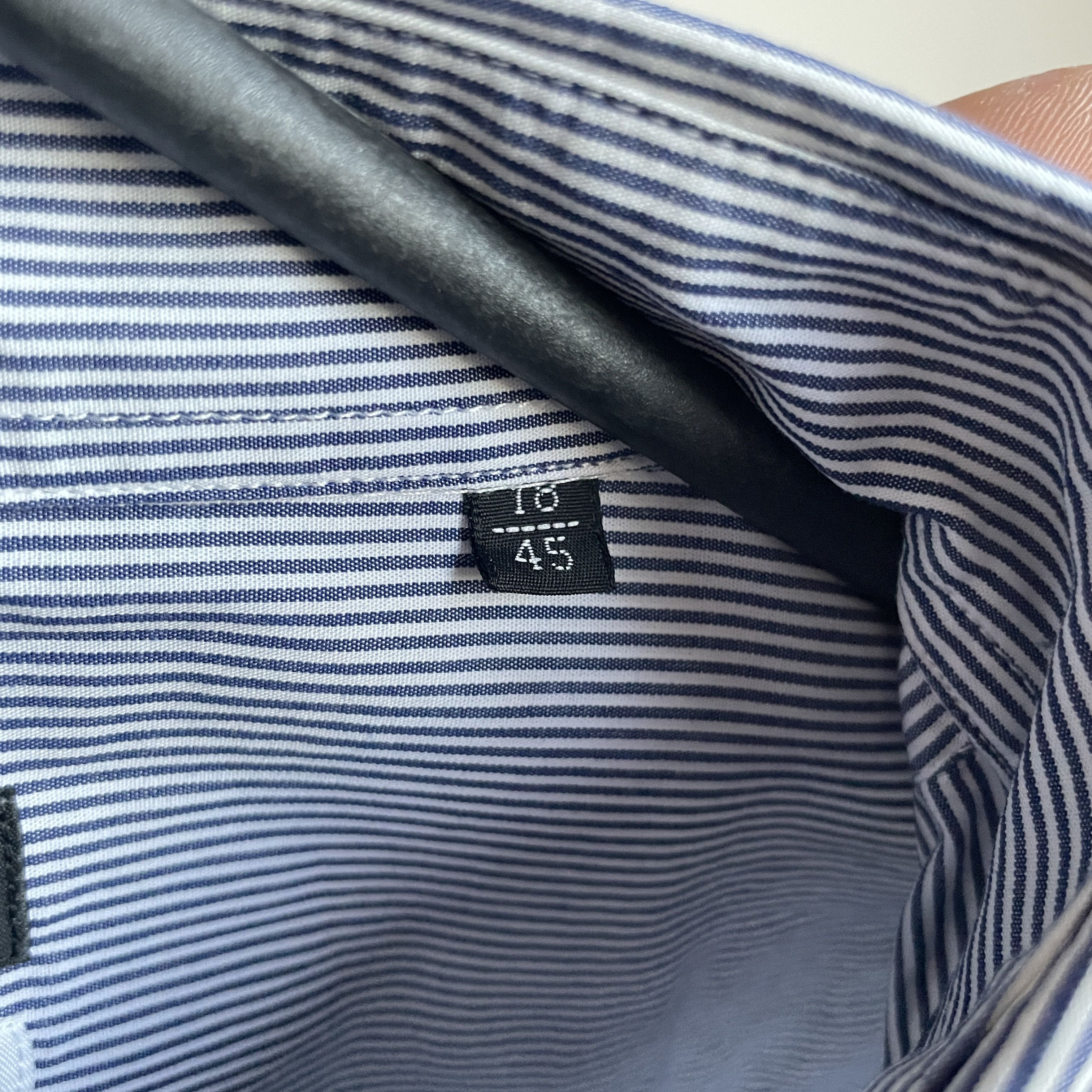Valentino Valentino Roma Slim Fit Striped Dress Shirt Size 45 Size 44R - 8 Thumbnail