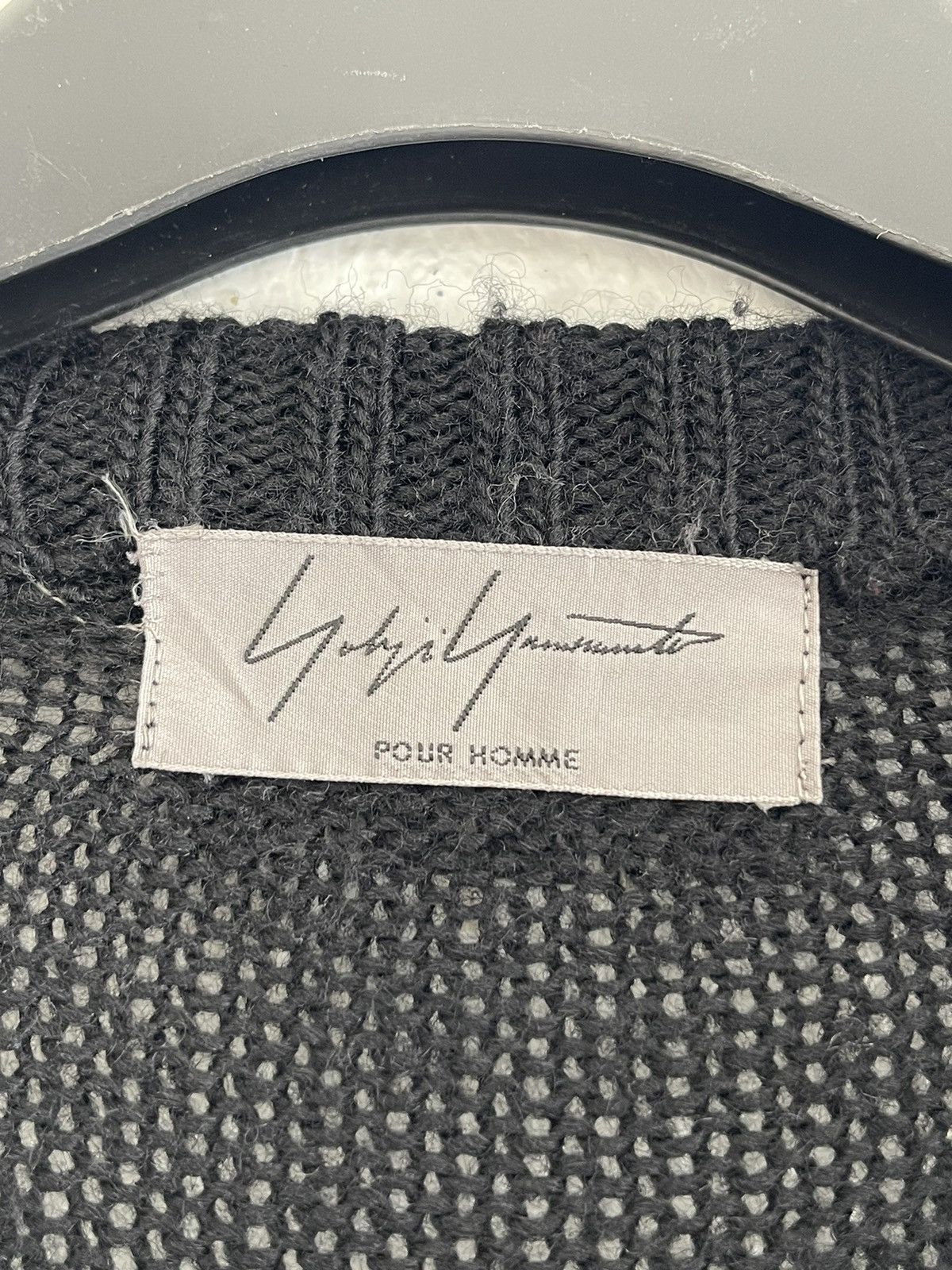 Yohji Yamamoto Yohji Yamamoto Pour Homme Geometric Knit Full Zip Wool Size US L / EU 52-54 / 3 - 9 Thumbnail