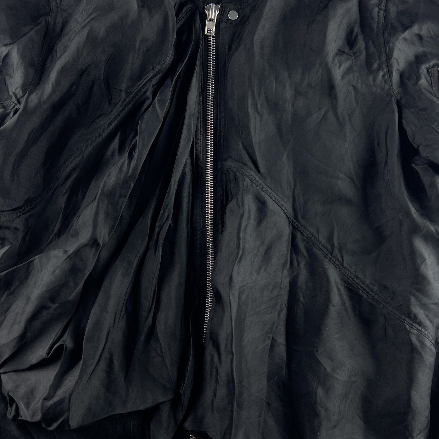 Rick Owens Rick Owens SS16 Black Viscose Bomber Jacket Size US XS / EU 42 / 0 - 3 Thumbnail