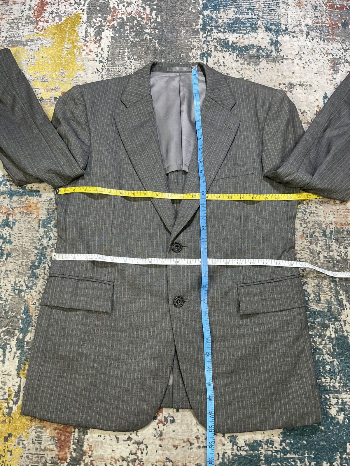Yves Saint Laurent Yvest Saint Laurent Pinstripes Grey Blazer Size US S / EU 44-46 / 1 - 10 Thumbnail