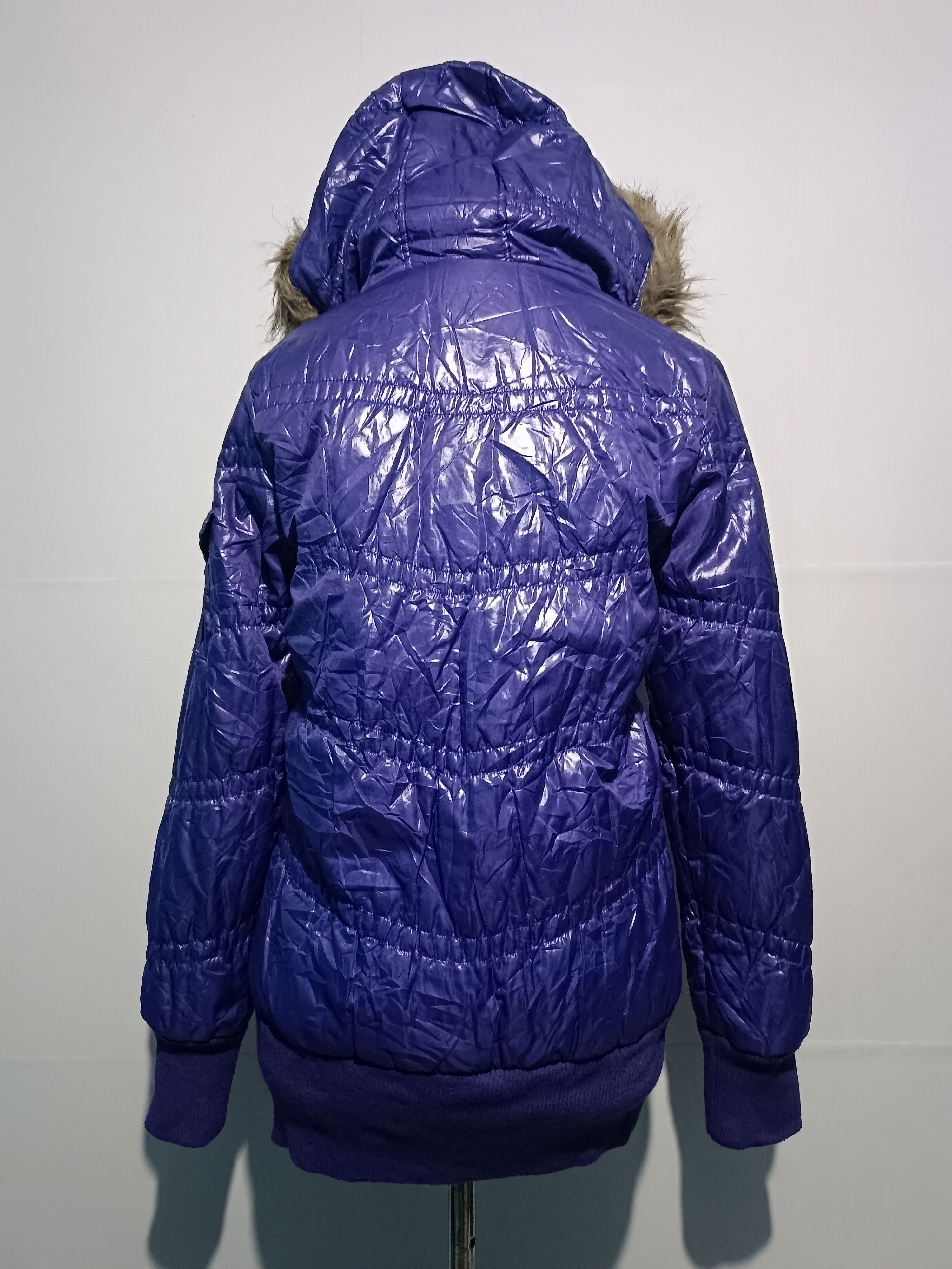 Japanese Brand Women's Faux Fur Hood Puffer Jacket Purple Size M / US 6-8 / IT 42-44 - 5 Thumbnail