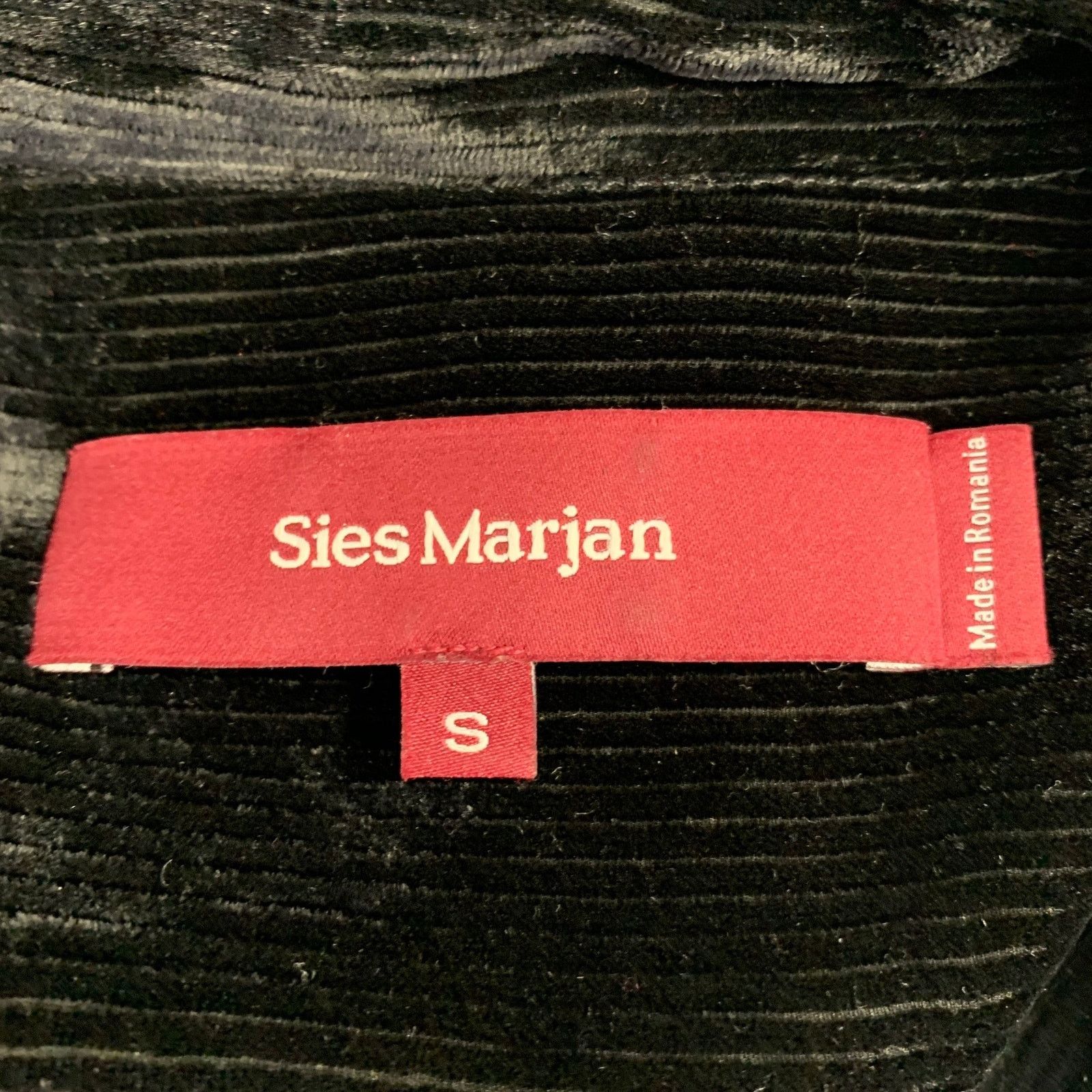 Sies Marjan S Black Velvet Silk Cotton Button Up Shirt Pants Set Size US S / EU 44-46 / 1 - 7 Thumbnail