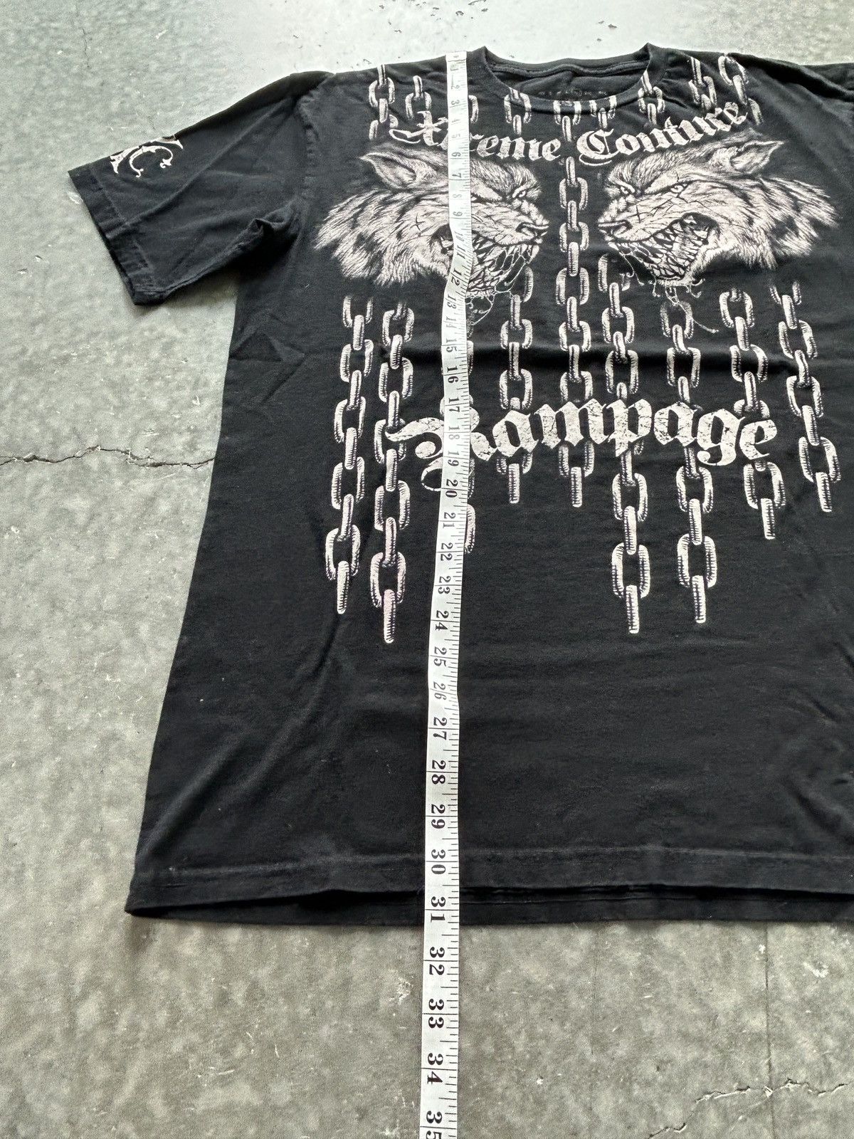 Affliction Vintage Y2K Xtreme Couture Graphic Tee Wolf Chains Size US XL / EU 56 / 4 - 8 Thumbnail