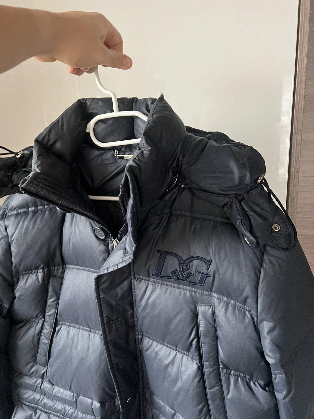 Dolce & Gabbana Rare Dolce & Gabbana Down Puffer Jacket Embroidered DG Hood Size US L / EU 52-54 / 3 - 7 Thumbnail