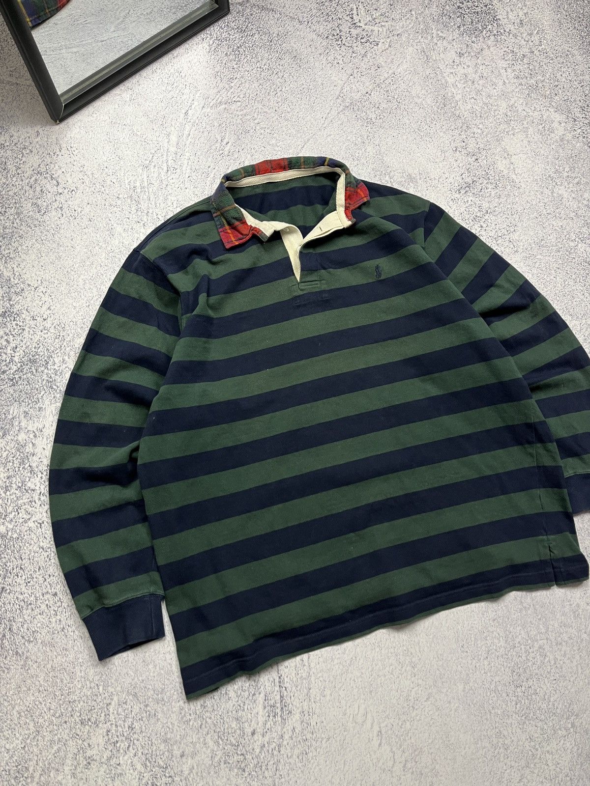 Polo Ralph Lauren Vintage Polo Ralph Lauren Striped Rugby Shirt Size US L / EU 52-54 / 3 - 3 Thumbnail