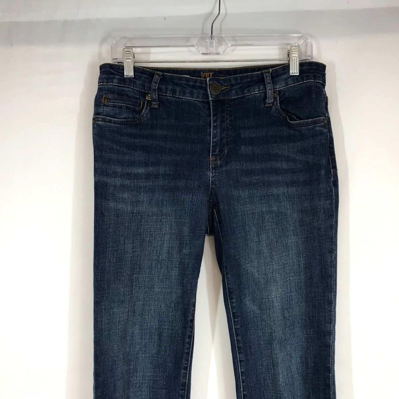 Vintage KUT from the Kloth Katy Boyfriend Jeans Dark Wash Slim Fit Denim Utility Size 27" / US 4 / IT 40 - 2 Thumbnail