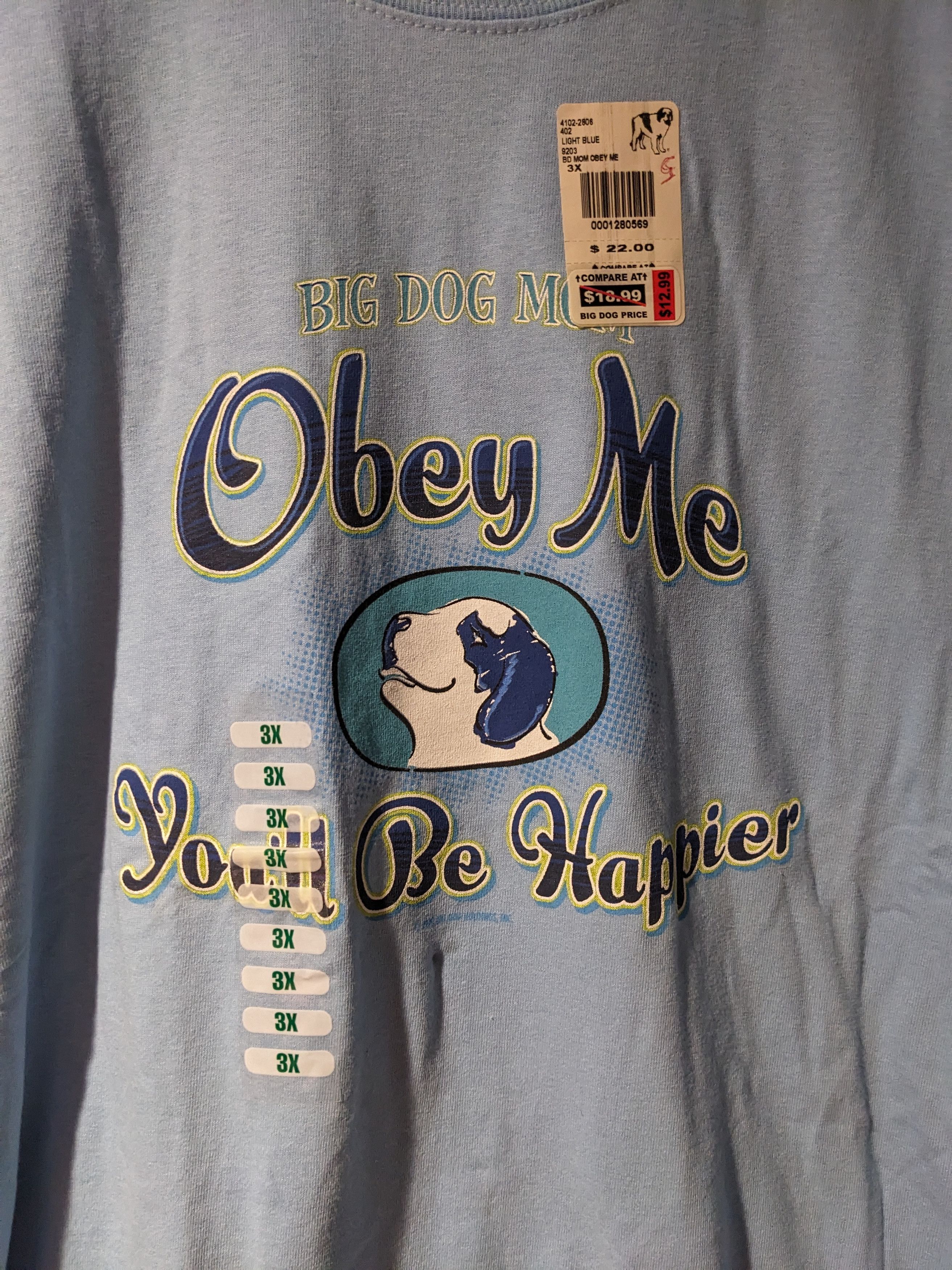 Big Dogs Vintage 2007 Big Dogs Obey Me You'll be Happier T-Shirt Size US XXL / EU 58 / 5 - 2 Thumbnail
