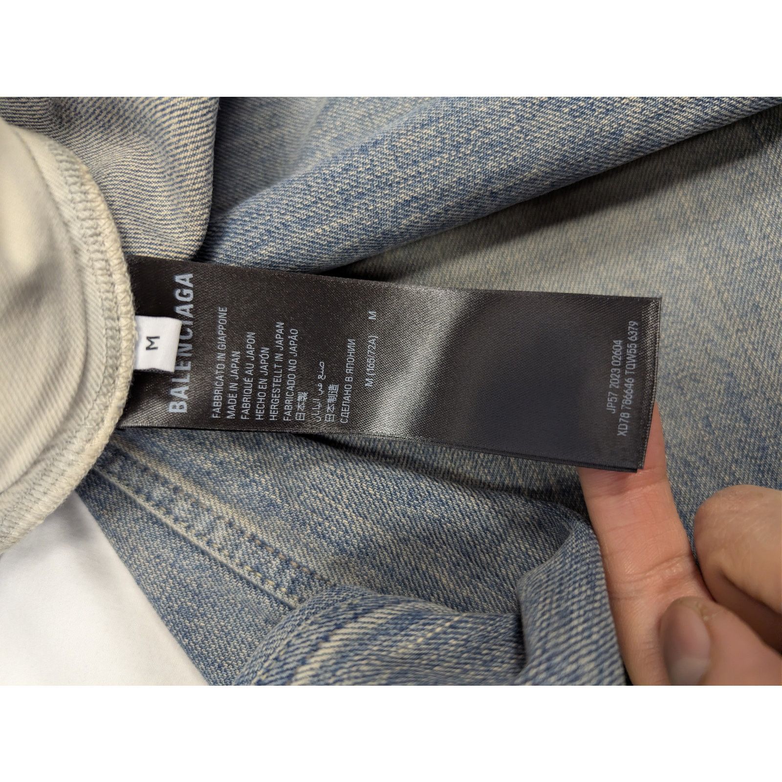 Balenciaga o1rshd1 Organic Denim Hybrid Baggy Pants Jean Outback Blue Size US 32 / EU 48 - 17 Thumbnail