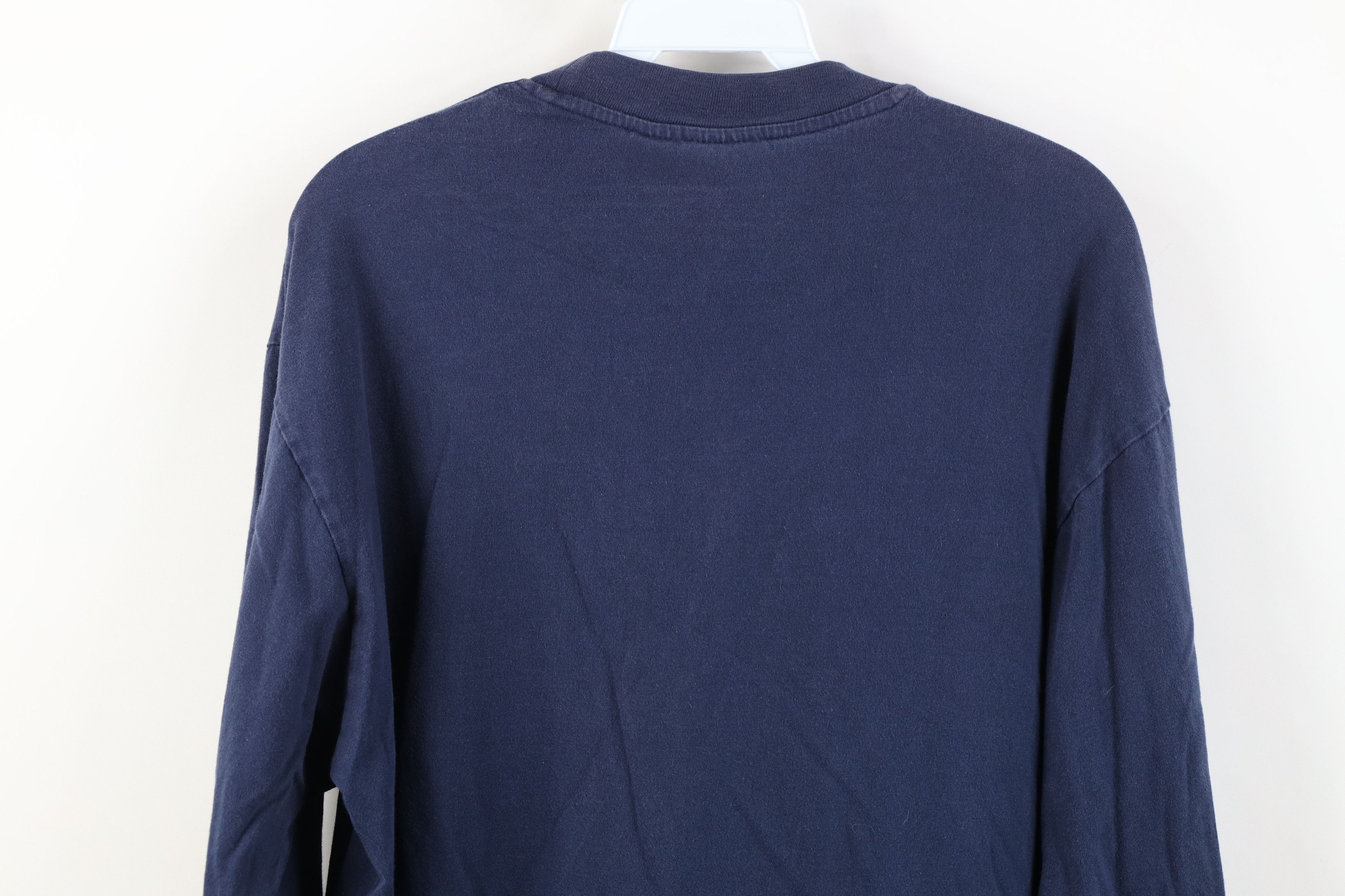 Vintage Vintage 90s University of Michigan Long Sleeve T-Shirt Blue Size XL / US 12-14 / IT 48-50 - 13 Thumbnail