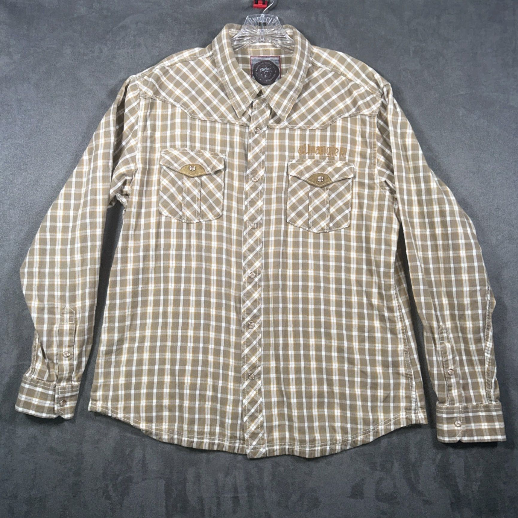 Wrangler Wrangler Pearl Snap Long Sleeve Shirt Mens 2XL Plaid Button-Up Cotton Spandex Multicolor Western Size US XXL / EU 58 / 5 - 2 Thumbnail