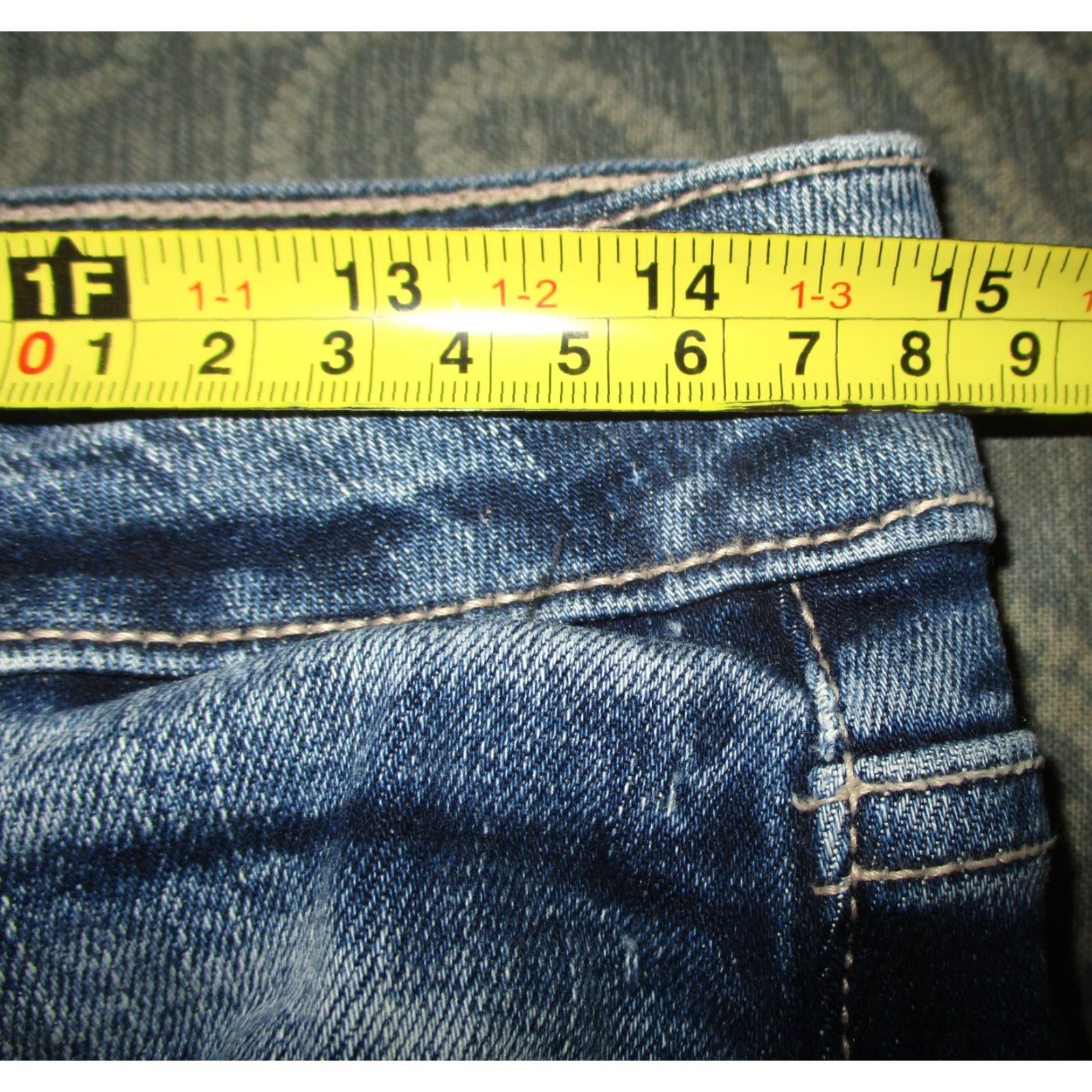 Denime VINTAGE CELLO Blue Distressed Denim Jeans 9 NWOT Size 26" / US 2 / IT 38 - 6 Thumbnail