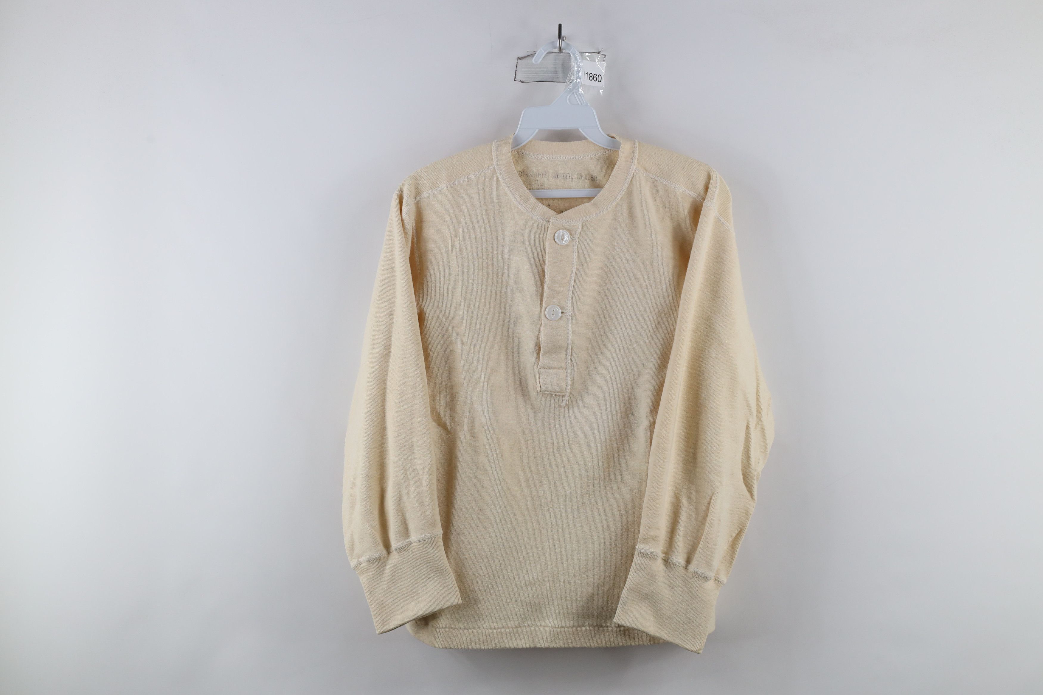 Vintage Vintage 50s Korean War M-1950 Winter Undershirt Henley USA Size US S / EU 44-46 / 1 - 1 Thumbnail