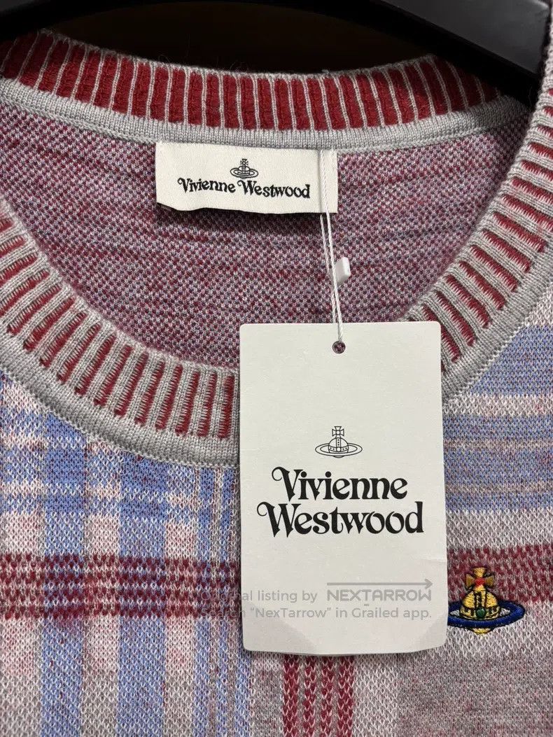 Vivienne Westwood Vivienne Westwood Plaid Knit Vest, Wool Mulberry Silk Fabr Size L / US 10 / IT 46 - 4 Thumbnail