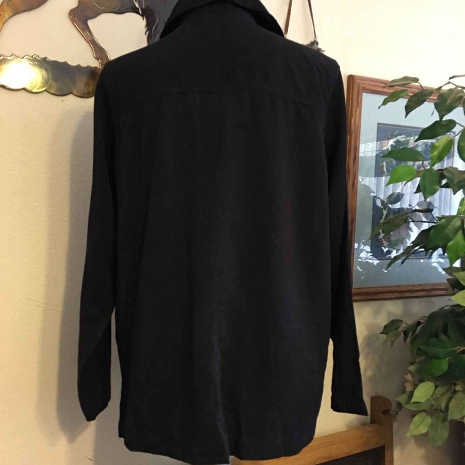 Other Talbots black lightweight button front shirt NWOT Size S / US 4 / IT 40 - 4 Thumbnail