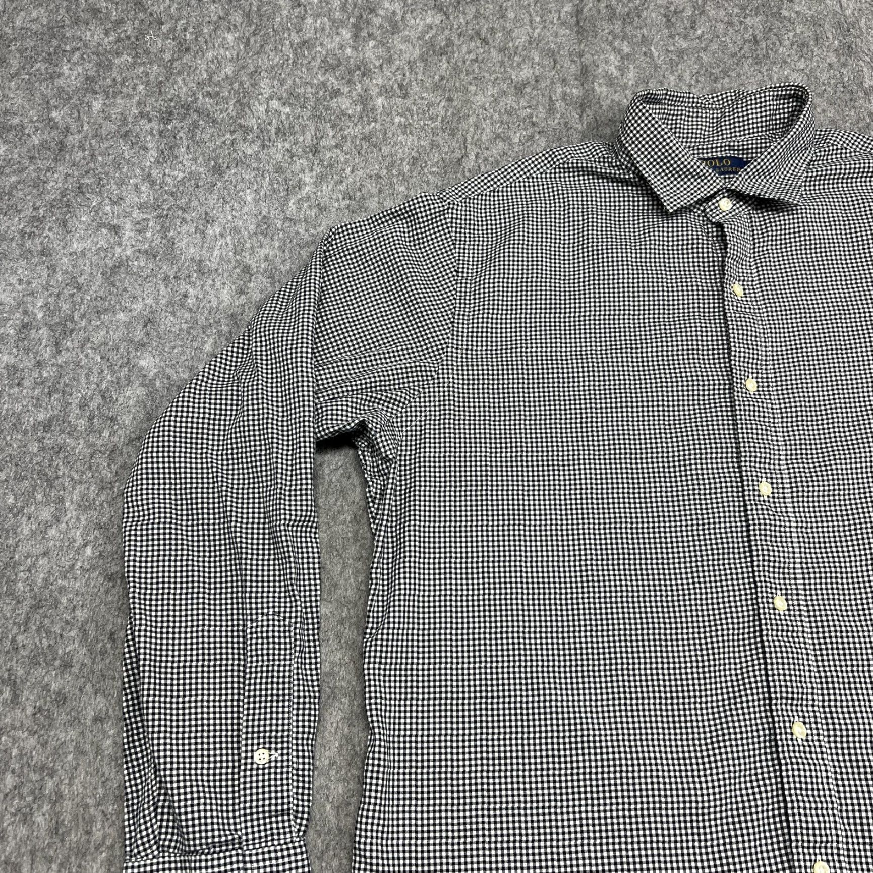 Polo Ralph Lauren Polo Ralph Lauren Shirt Mens XL Black White Check Long Sleeve Button Preppy Pony Size US XL / EU 56 / 4 - 7 Thumbnail