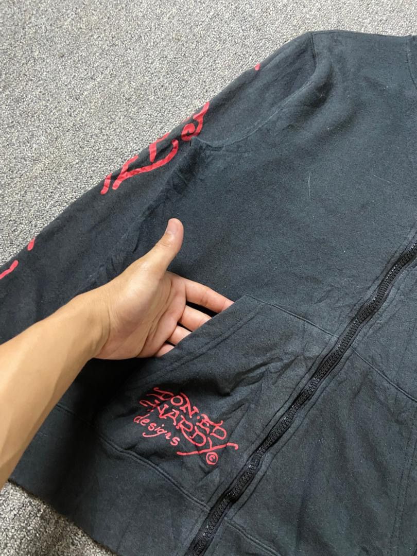 Ed Hardy Vintage Ed Hardy Skulls Love Graphic Zip Up Hoodie (180) Size US L / EU 52-54 / 3 - 8 Thumbnail