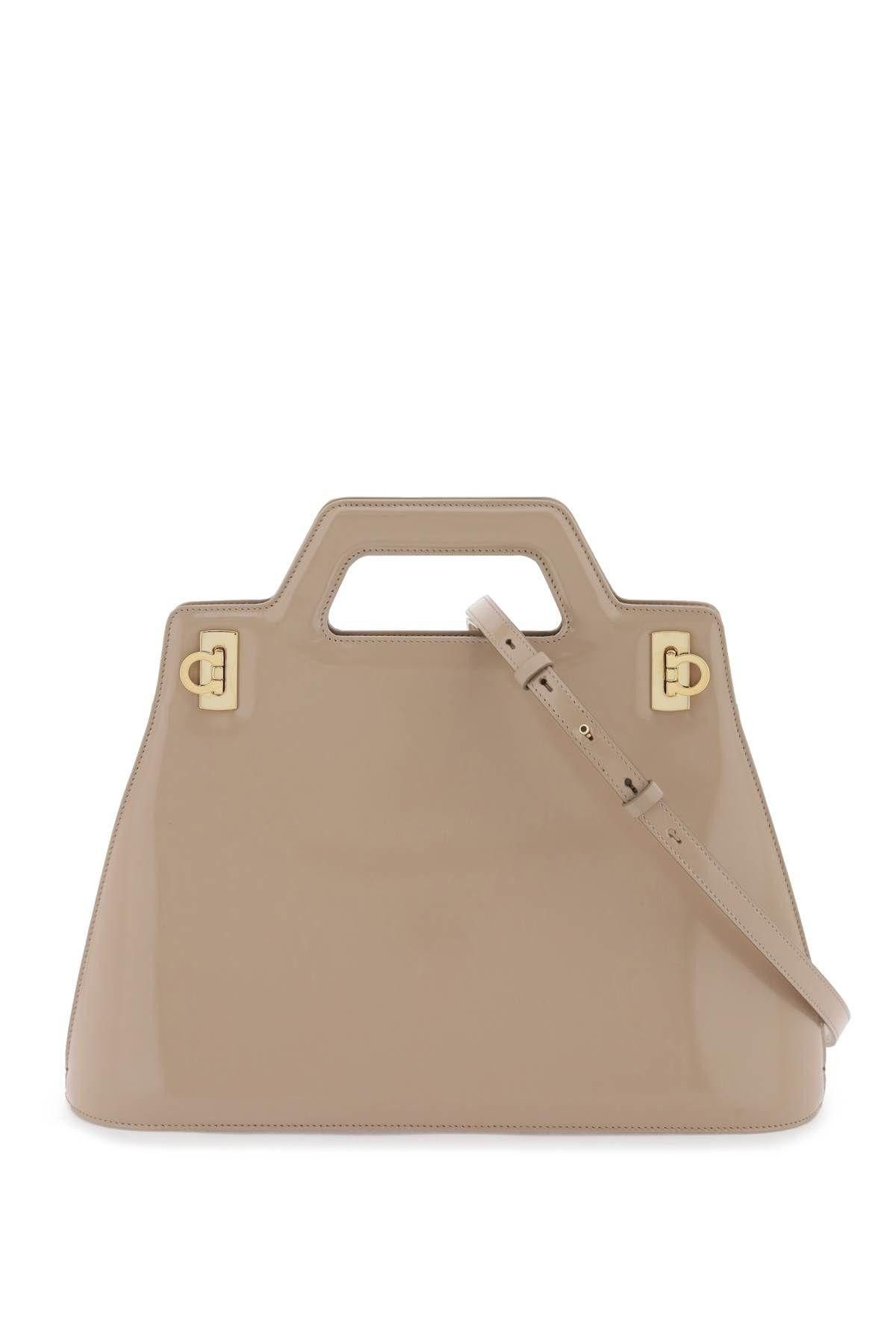 image of Salvatore Ferragamo 'wanda' Handbag in Beige, Women's