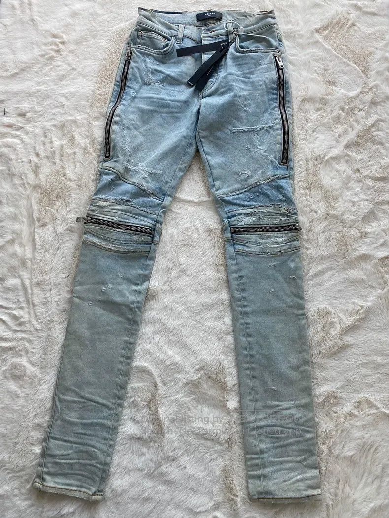 Amiri Amiri Size 29 Washing blue mx2 destroys jeans Size US 29 - 1 Thumbnail