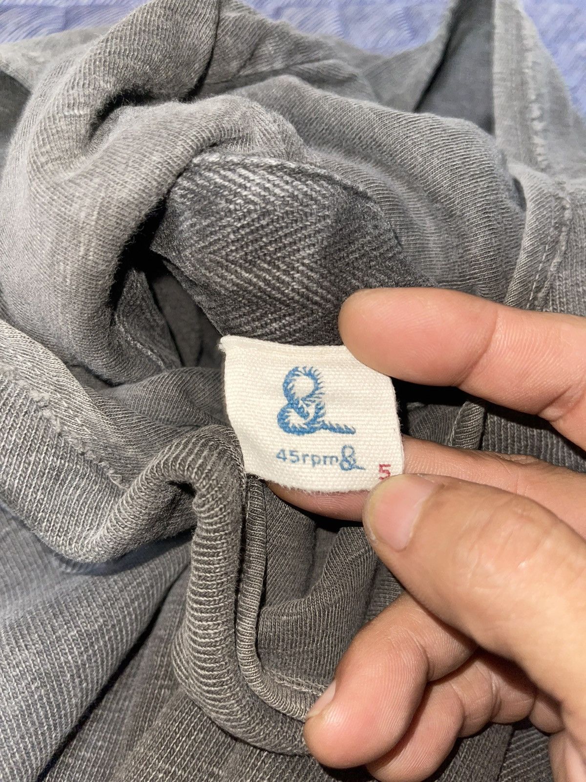 45rpm Vintage 45rpm Single Assymetrical Pocket Pull Over Hoodies Size US M / EU 48-50 / 2 - 14 Thumbnail