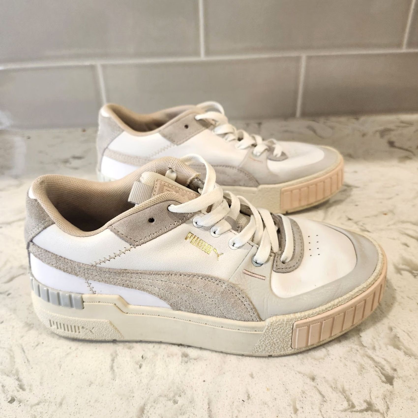 Puma PUMA Cali Sport Mix Platform Sneakers 371202-02 US Women's Size 8 White Platform Sneaker Shoes Women's 8 Platform Shoes Spring Summer Fall Nike Size US 8 / IT 38 - 5 Thumbnail