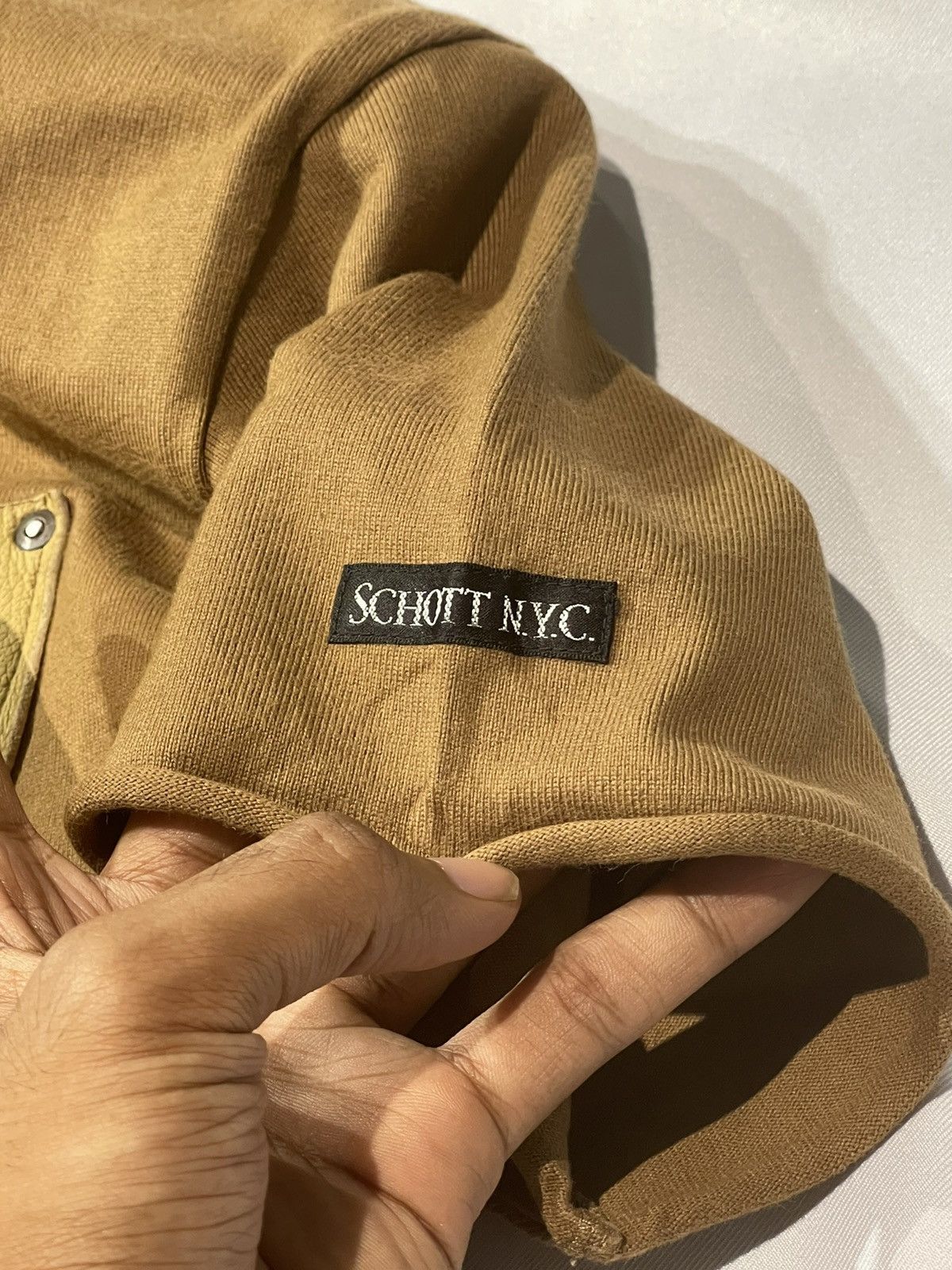 Schott × Vintage Schott short deer leather pocket tee native concho khaki Size US S / EU 44-46 / 1 - 8 Thumbnail