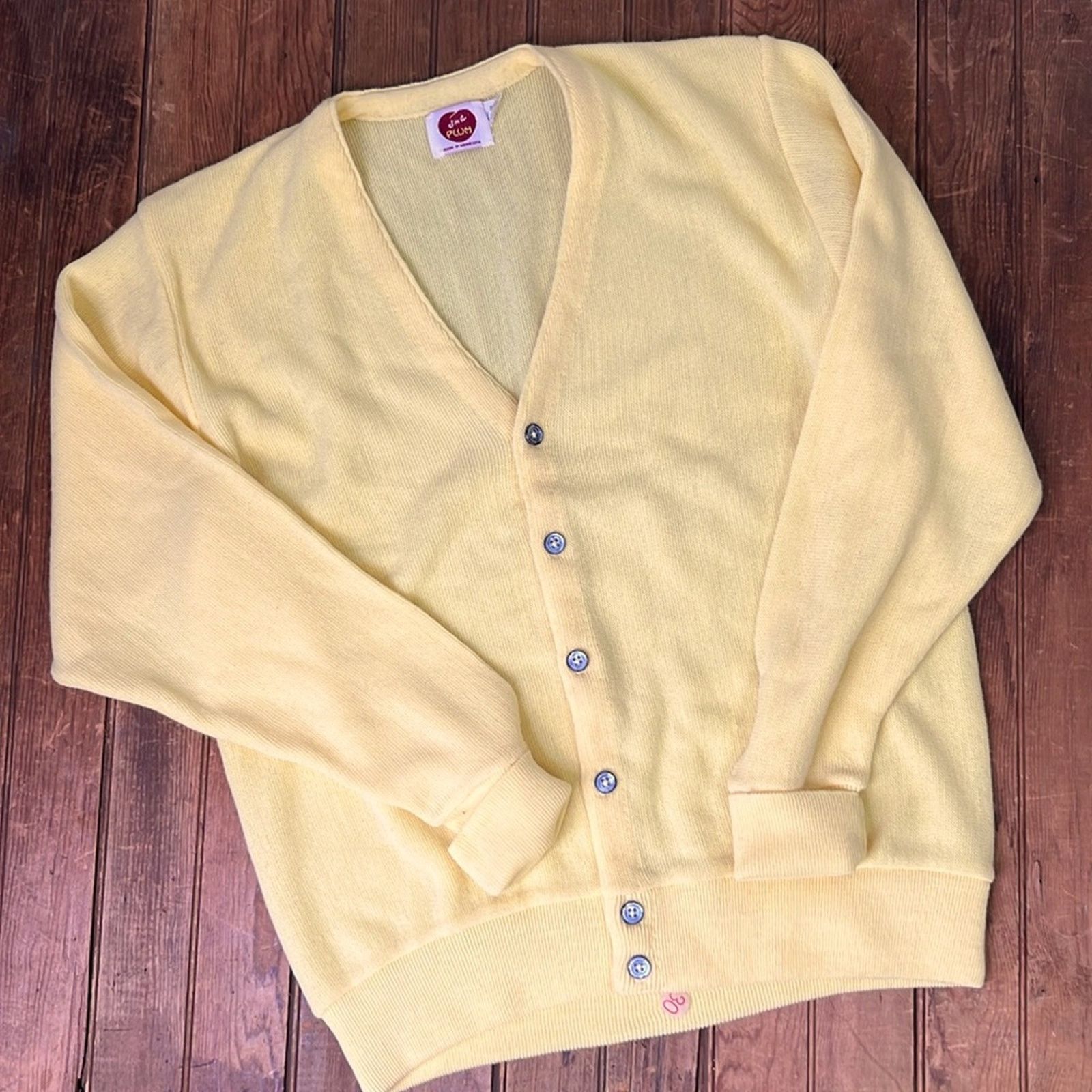 Other Vintage Men’s Grandpa yellow v neck cardigan size med NWOT Size US M / EU 48-50 / 2 - 1 Thumbnail