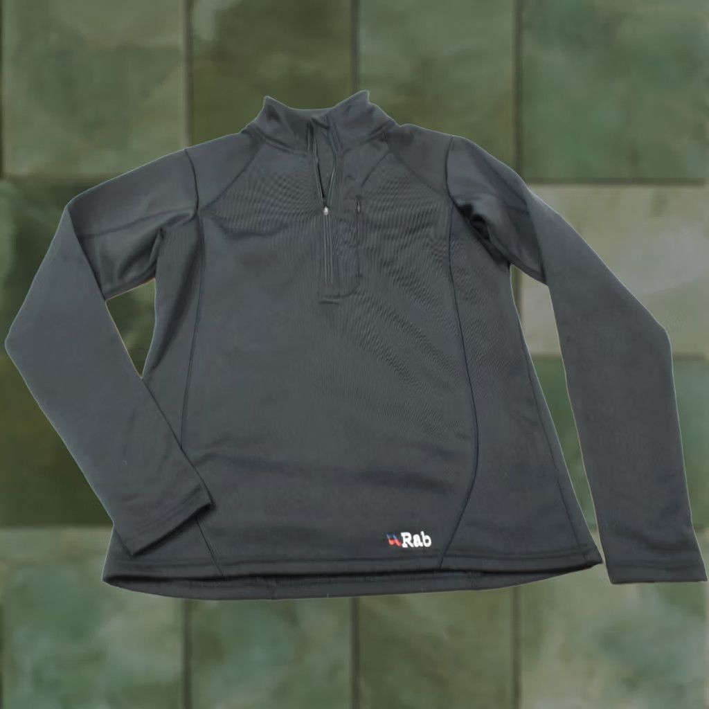 Rab Rab Power Stretch Fleece 1/4 Zip Sweater Womens Large Black Long Sleeve Hiking Size L / US 10 / IT 46 - 1 Thumbnail