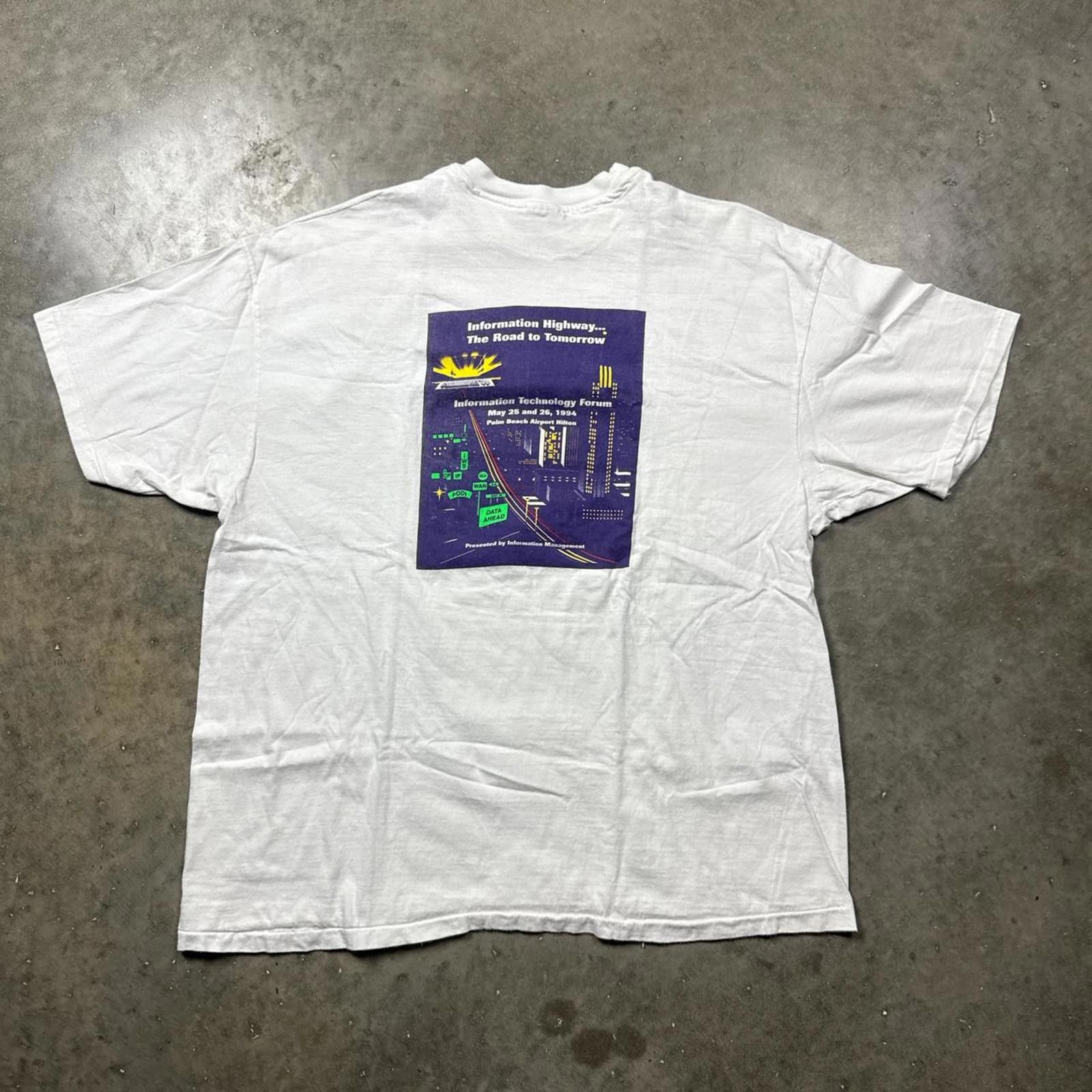 Hanes Powersoft "Building On The Power Of People" 90’s T-Shirt Size US XXL / EU 58 / 5 - 1 Thumbnail