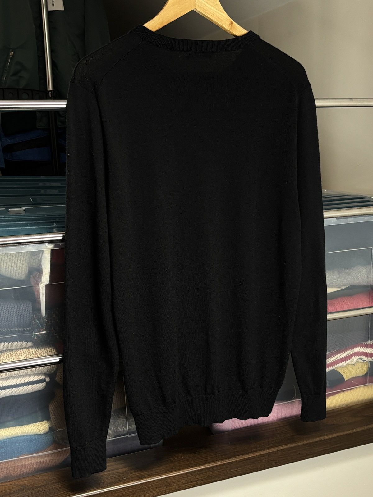 Suitsupply Suitsupply Black Pure Wool Sweater Pullover Luxury Old Money Size US M / EU 48-50 / 2 - 5 Thumbnail