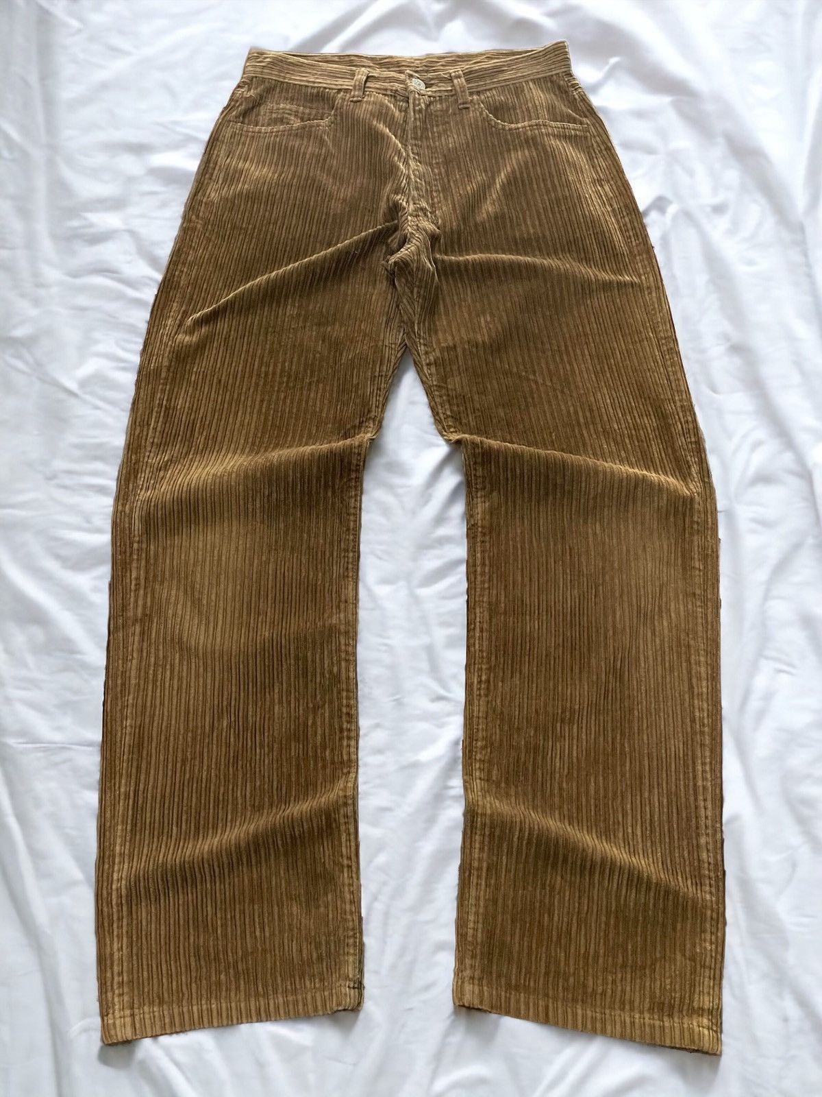 Beams Plus × Hysteric Glamour Beams Japan Brown Tan Corduroy Straight Fit Pants Size US 29 - 1 Thumbnail