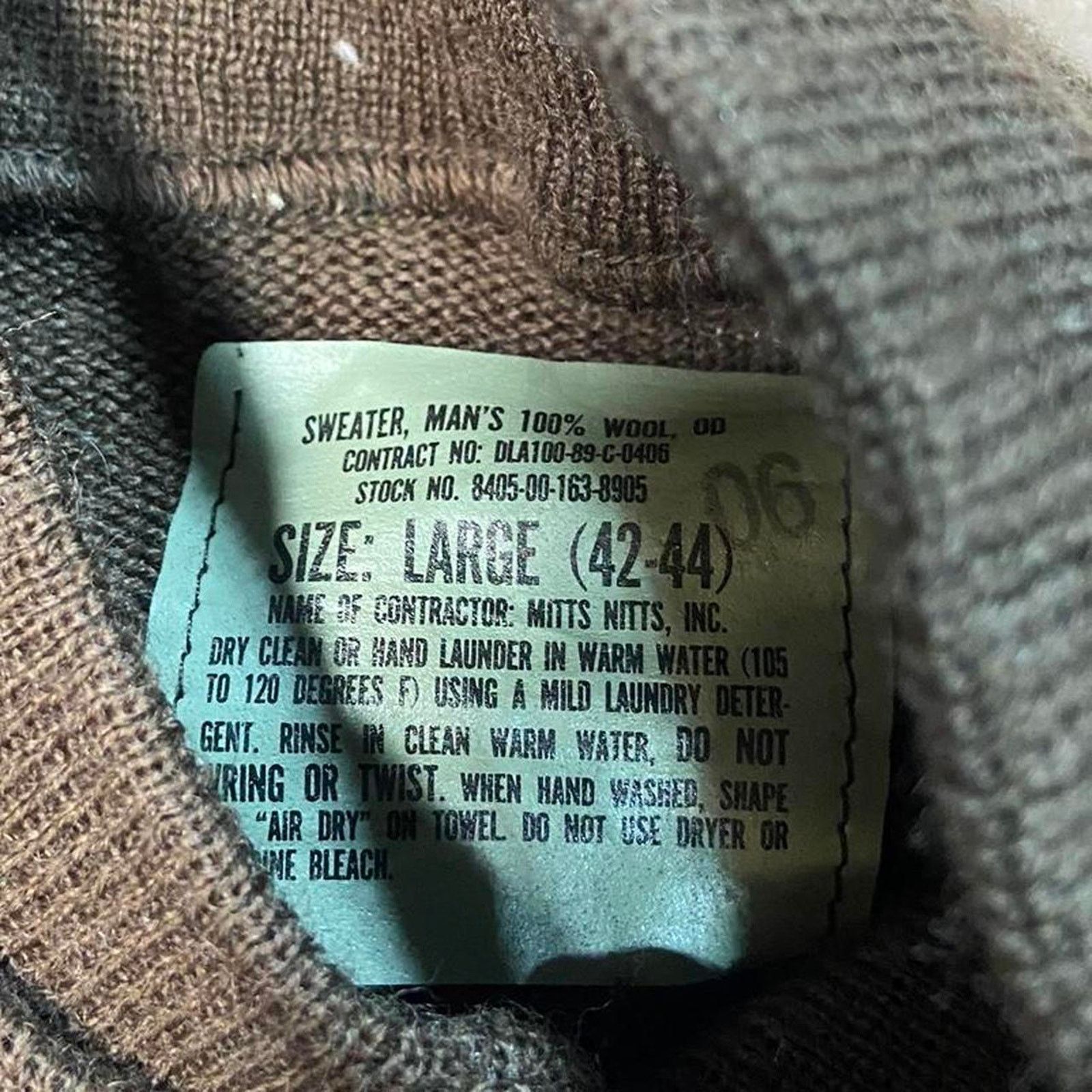 Hanes Wool military war sweater the Size US L / EU 52-54 / 3 - 3 Thumbnail