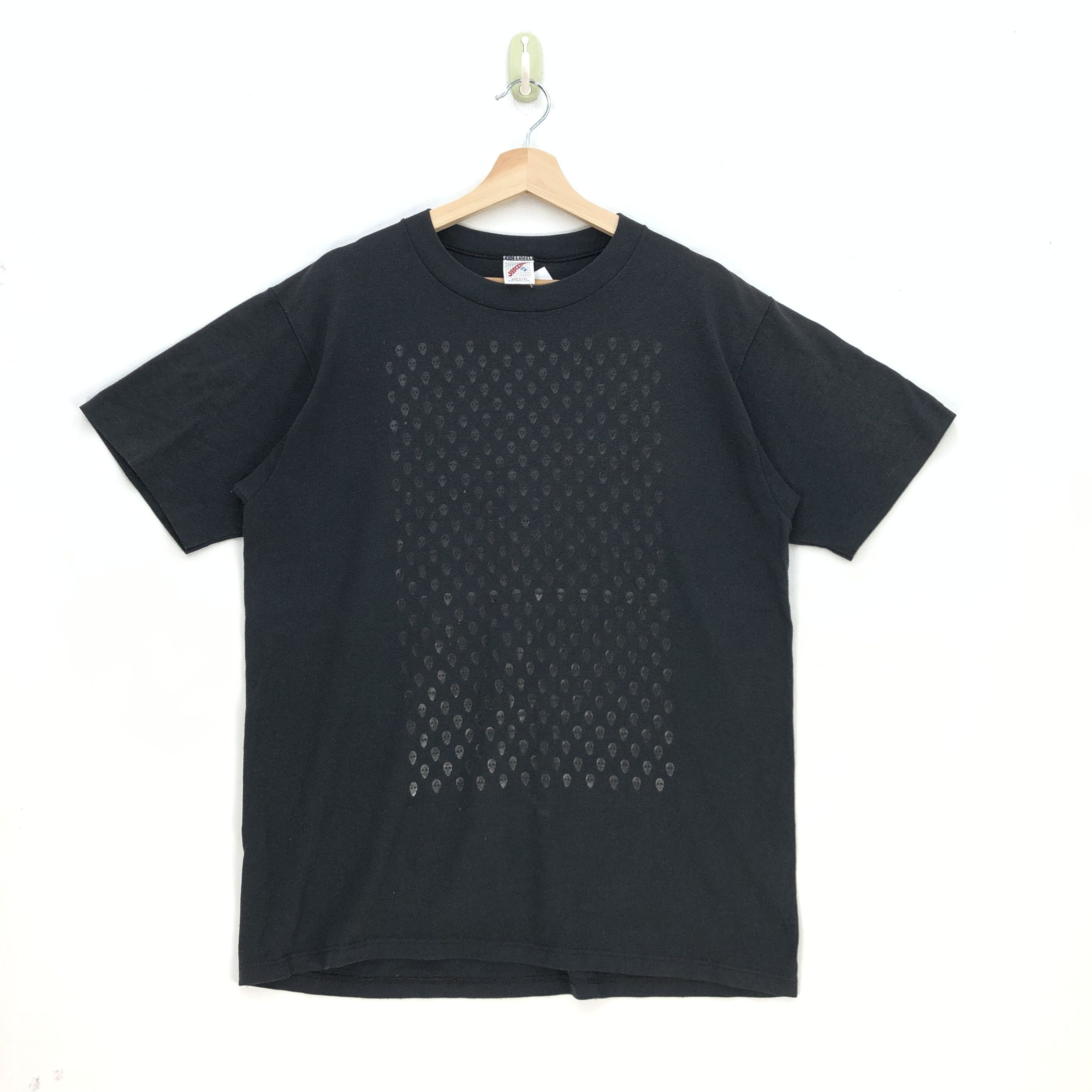 Vintage Vintage 90s Skulls T Shirts Skulls Monogram Polka Dot Tee Size US M / EU 48-50 / 2 - 1 Thumbnail