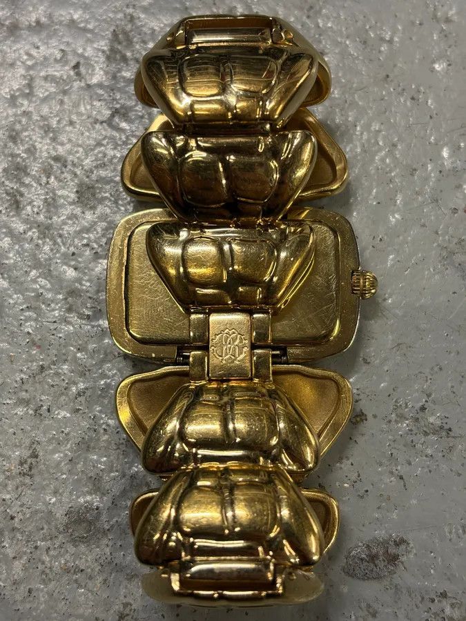 Roberto Cavalli 2000s Roberto Cavalli Gold Chunky Link Snake Watch Size ONE SIZE - 7 Thumbnail