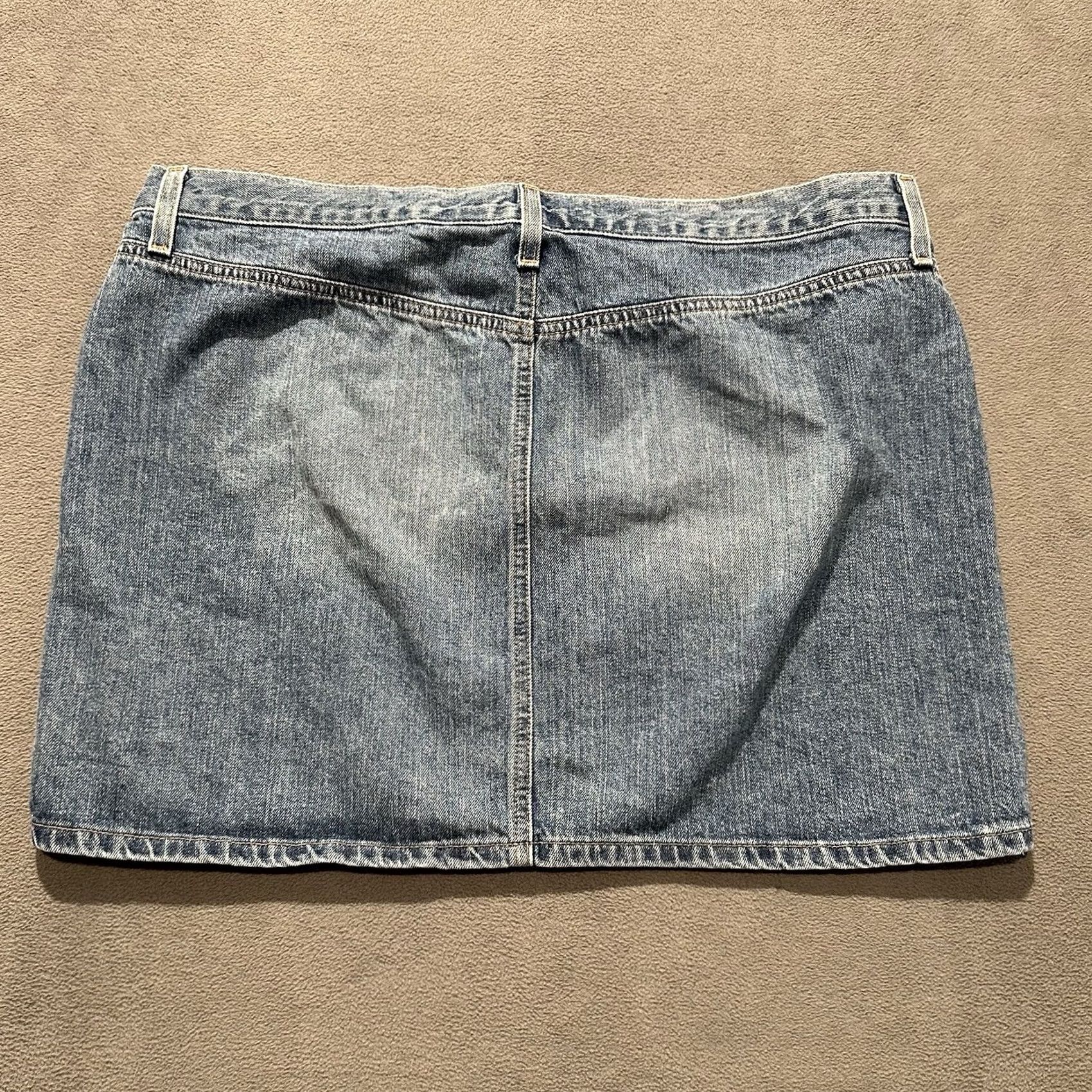 Gap Gap Denim Mini Skirt Womens XL Blue Faded y2K GUC Size 40" / US 18 - 2 Thumbnail