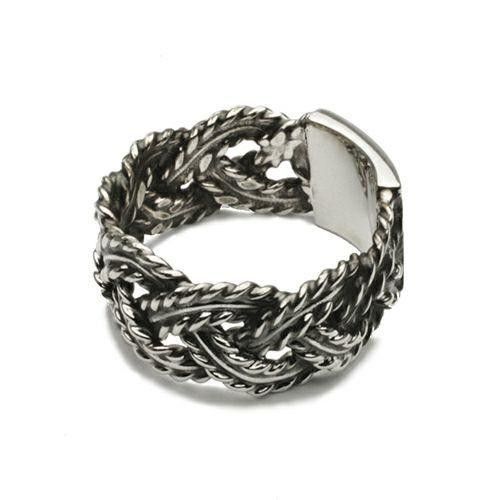 Number (N)ine .925 Oxidized Weave Ring Size ONE SIZE - 2 Thumbnail