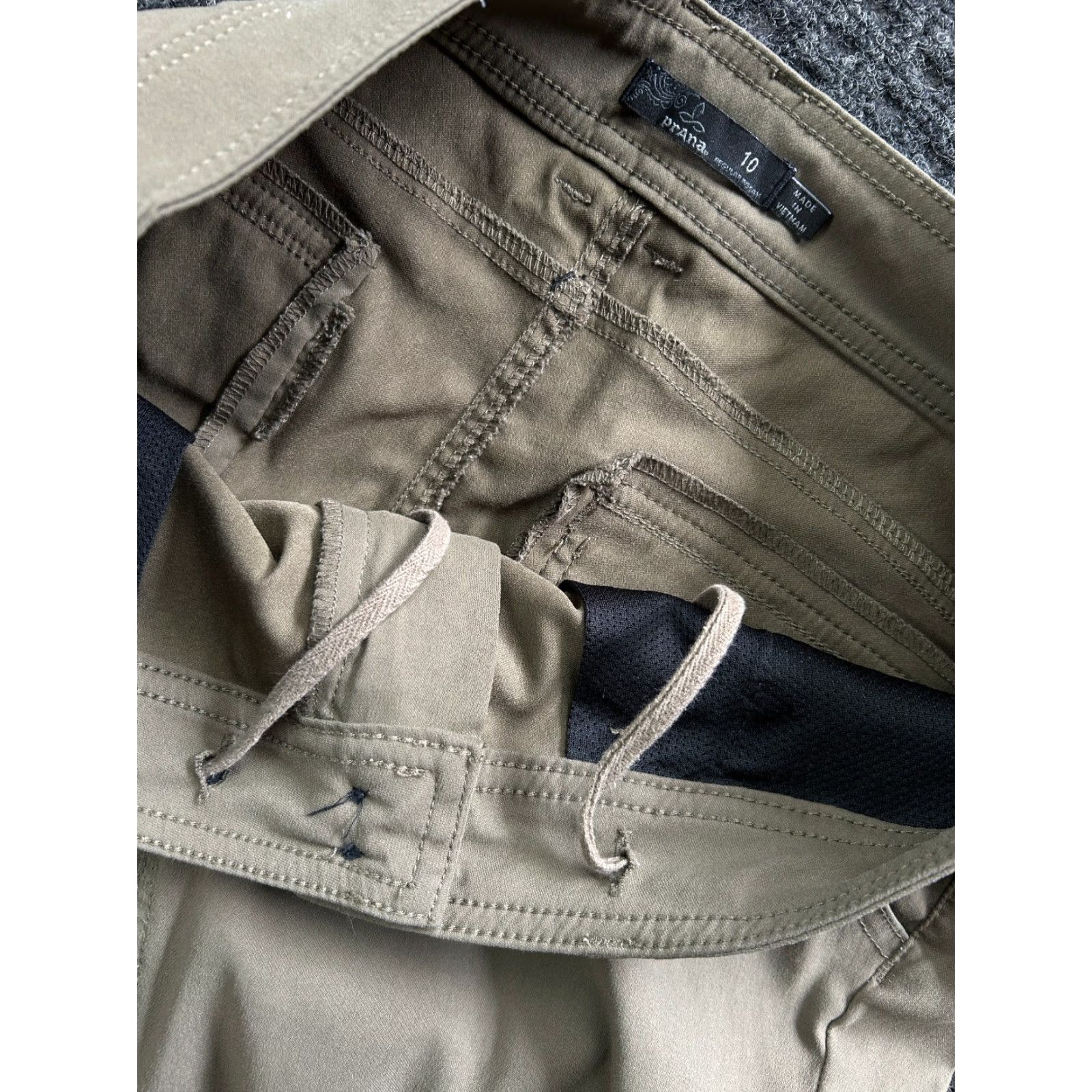 Prana Prana Halle Pants Women’s 10 Bootcut Low Rise Green Roll Up Button Drawstring Size 32" / US 10 / IT 46 - 5 Thumbnail