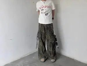 VIBE Vintage Leopard Pattern Paratrooper Pleated Cargo Pants Size US 32 / EU 48 - 1 Thumbnail