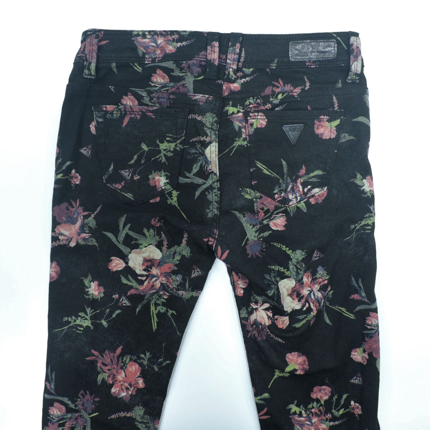 Guess GUESS ULTRA ANGKLE SKINNY FLOWERS DENIM LONG PANTS Size 26" / US 2 / IT 38 - 5 Thumbnail