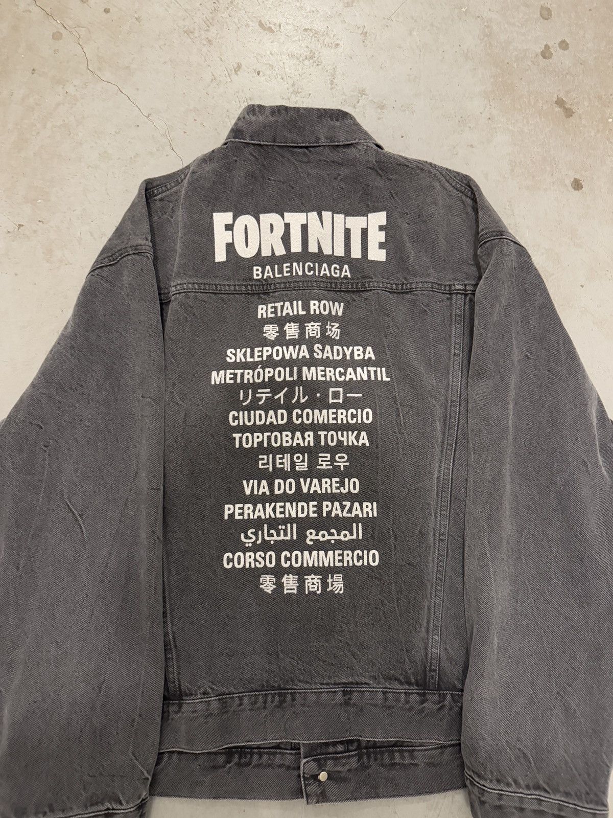 Balenciaga *RARE* 163/200 BALENCIAGA X FORTNITE DEMNA GREY DENIM JACKET Size US M / EU 48-50 / 2 - 22 Thumbnail