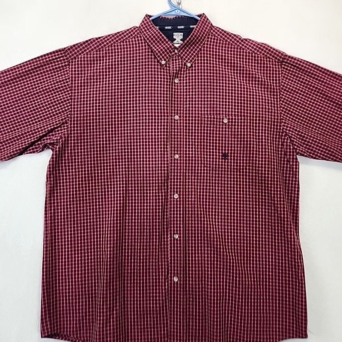 Wrangler Wrangler 20X Western Dress Shirt Red Plaid Button-Up 2XL Mens Cotton Long Sleeve Cowboy Outdoor Workwear Shirt Size 48R - 3 Thumbnail