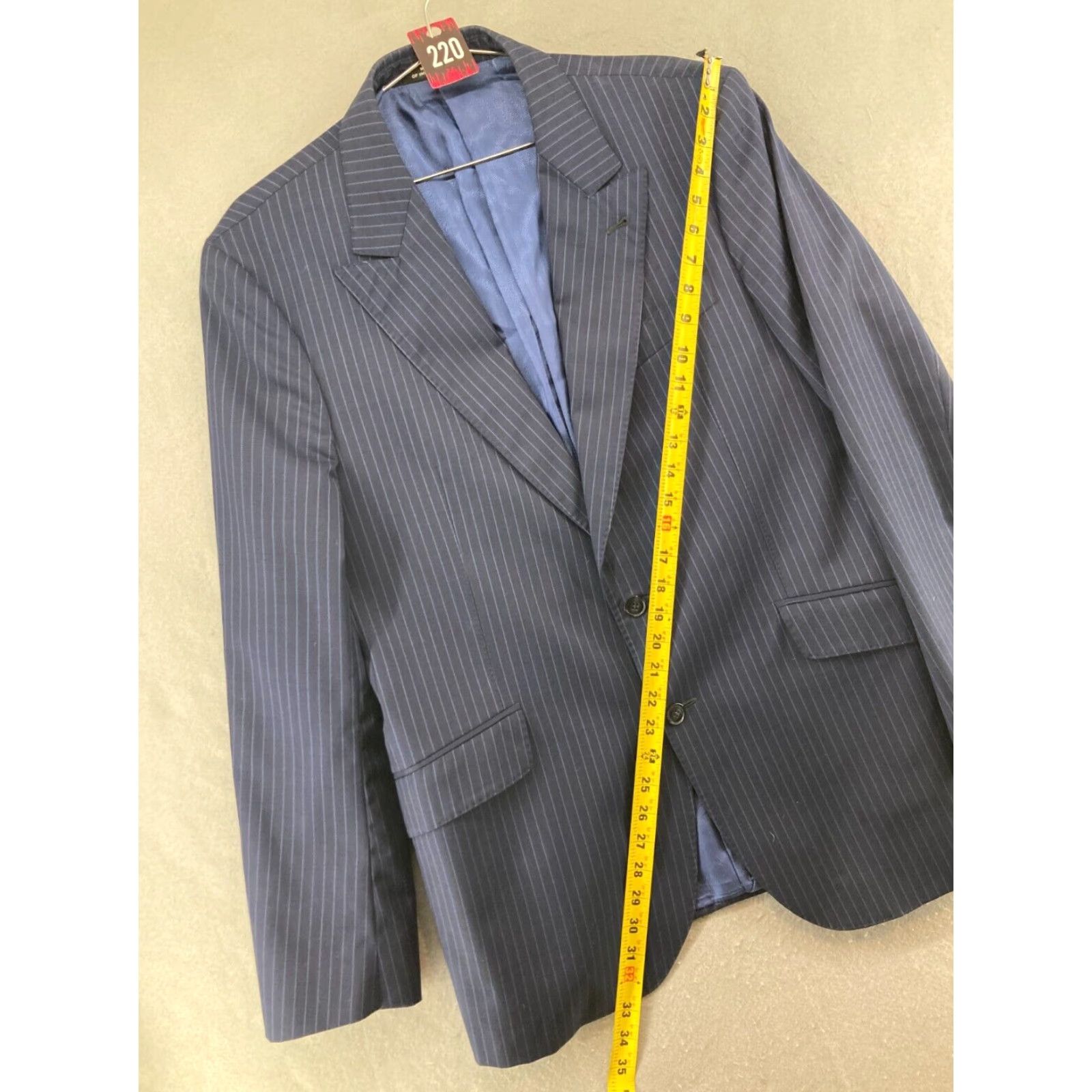 Joseph Abboud Joseph Abboud Mens Wool Suit Jacket Blue Pinstripe 42R Regular Single-Breasted Size 42R - 5 Thumbnail