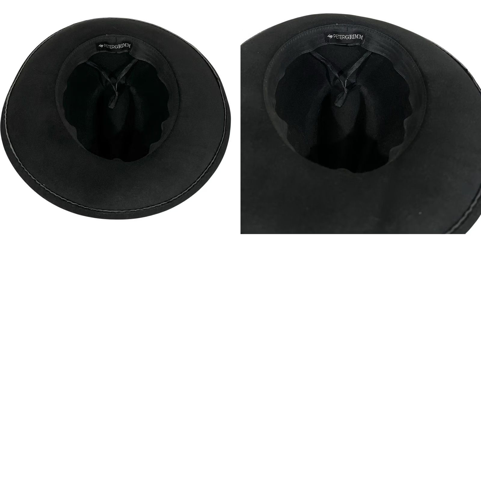 FELT VINTAGE Peter Grimm Fedora Hat Women’s One Size Black Wool Felt Fedora Women 100% Wool Solid Pattern China Size ONE SIZE - 8 Thumbnail