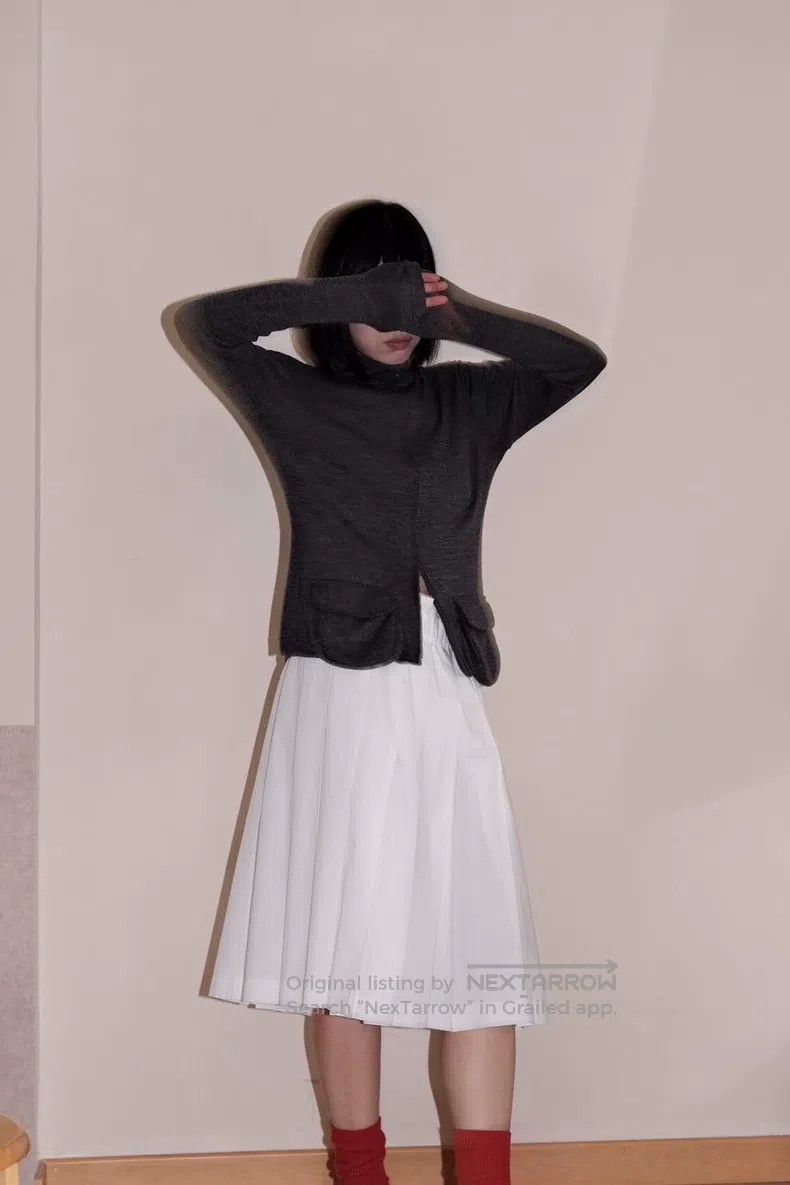 Comme des Garcons Comme Des Garcons size S White Pleated Skirt Size 23" - 1 Thumbnail