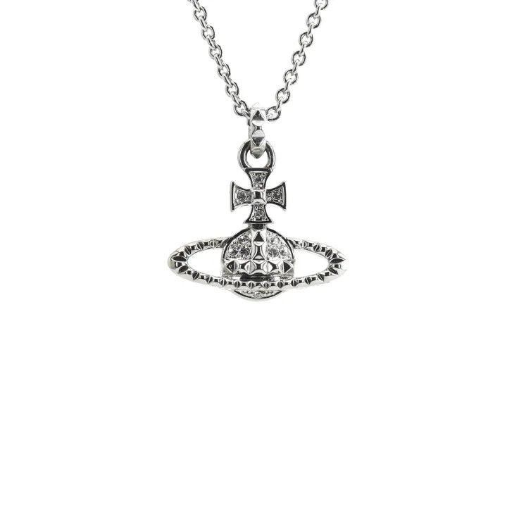 Vivienne Westwood Vivienne Westwood Silver Saturn Necklace with Studs Size ONE SIZE - 7 Thumbnail